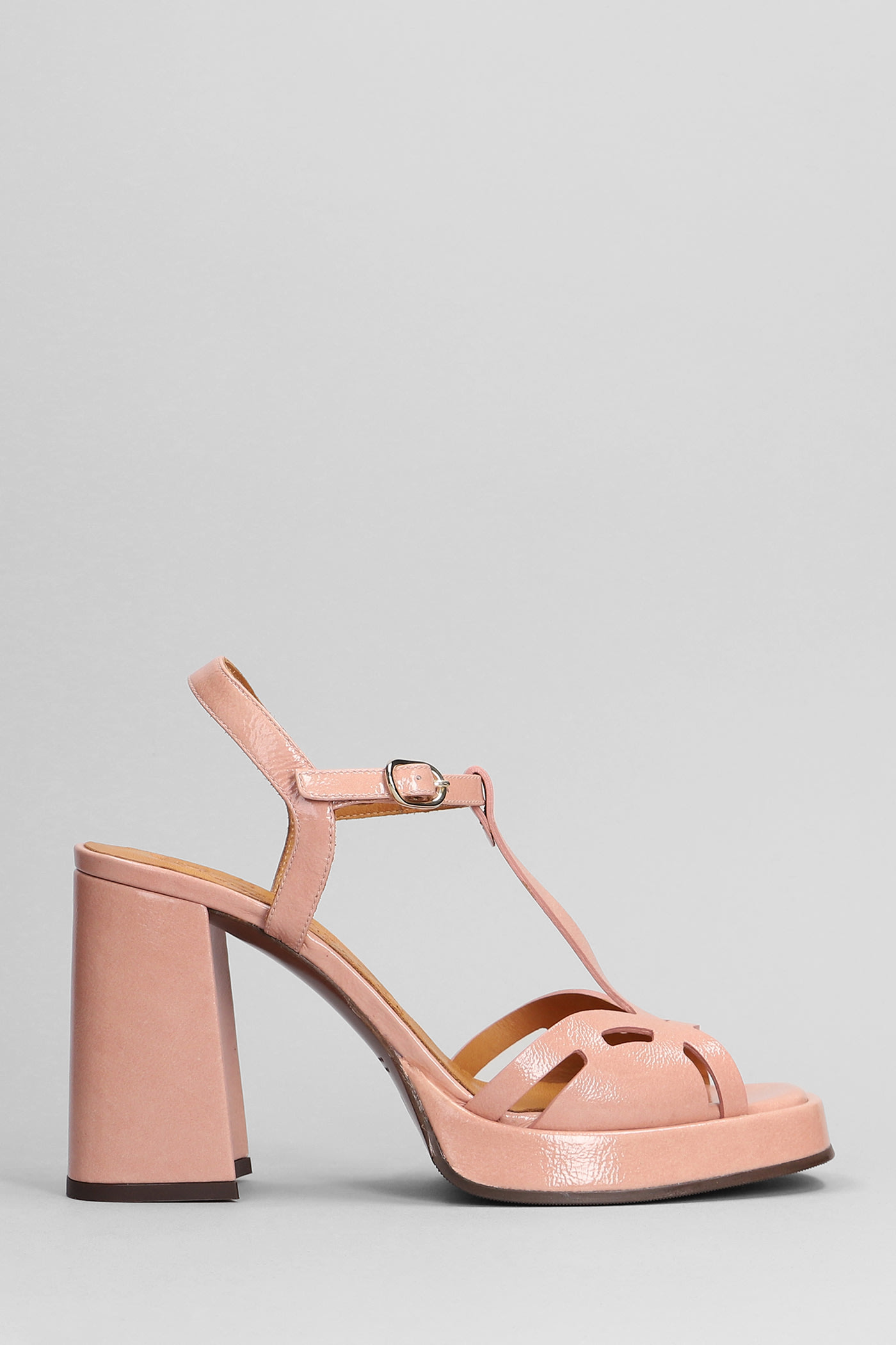Zinto Sandals In Rose-pink Leather