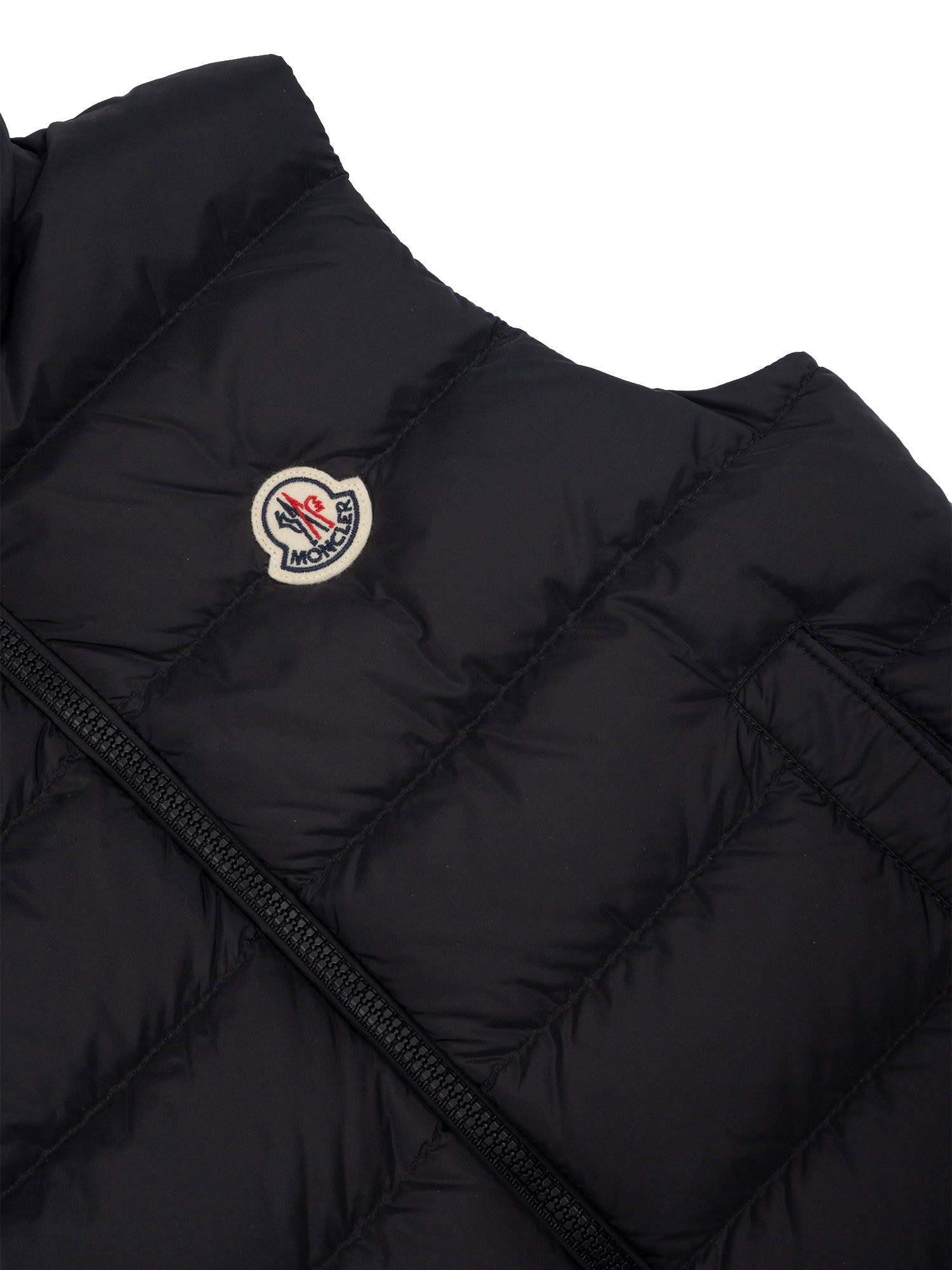 Moncler Kids' Fudo Hooded Down Puffer Vest In Black