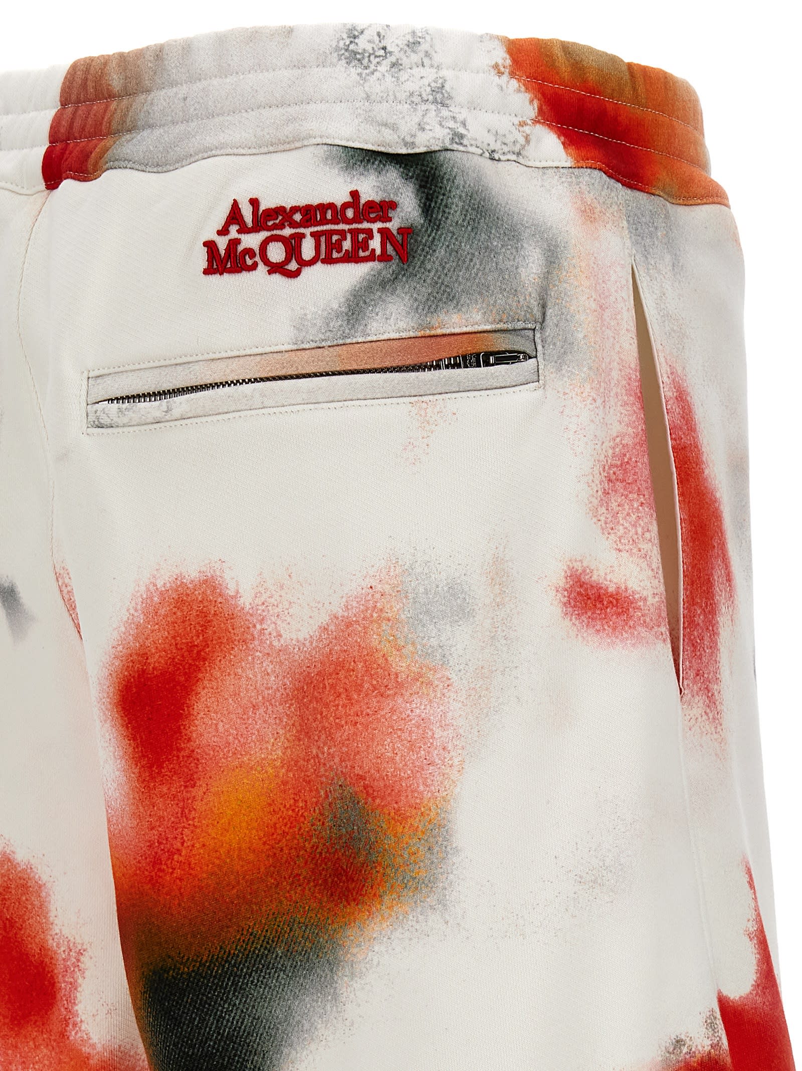 Alexander Mcqueen Obscured Flower Bermuda And Short Multicolor In White
