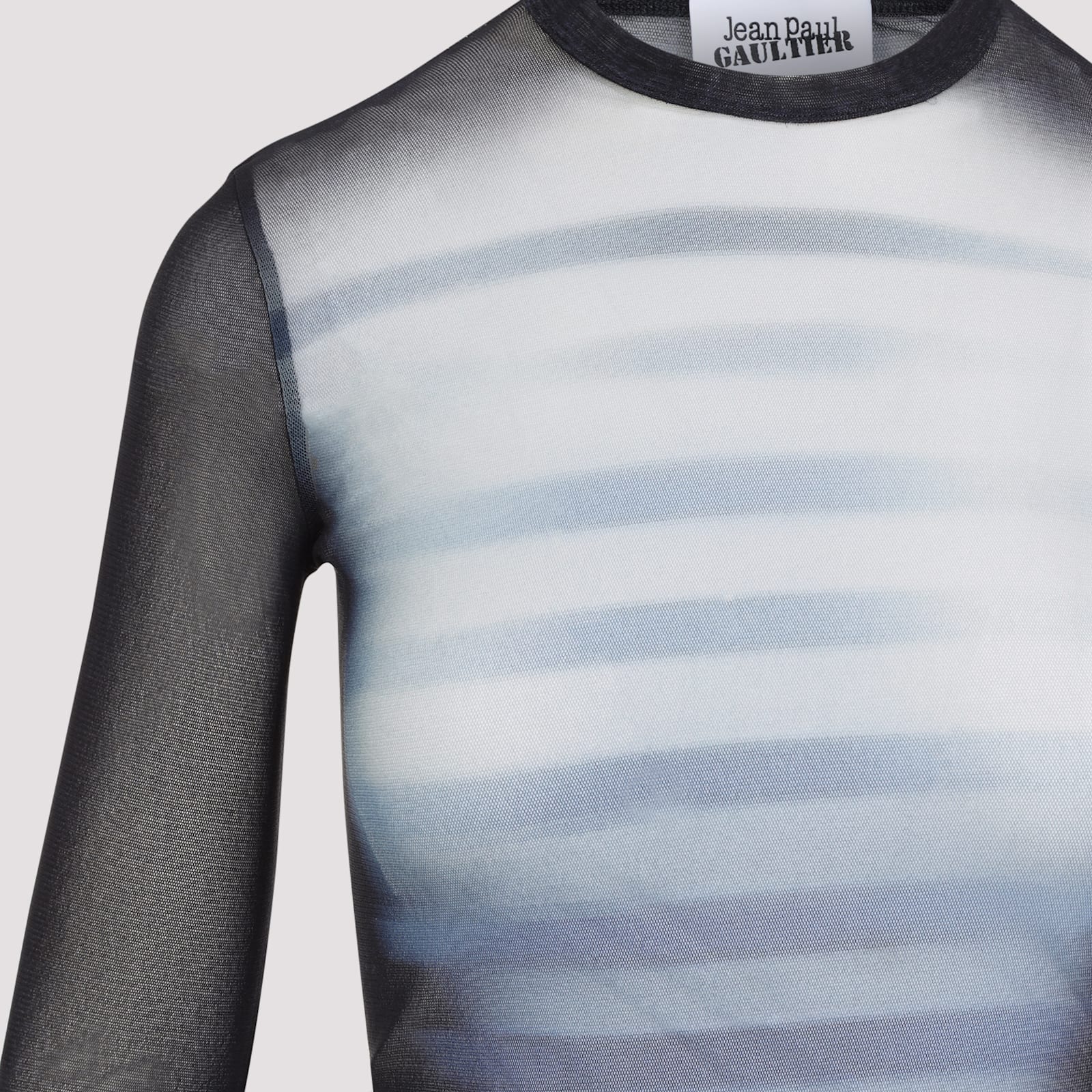 Shop Jean Paul Gaultier Le Mâle Crewneck Maxi Dress In Navy Lightblue White