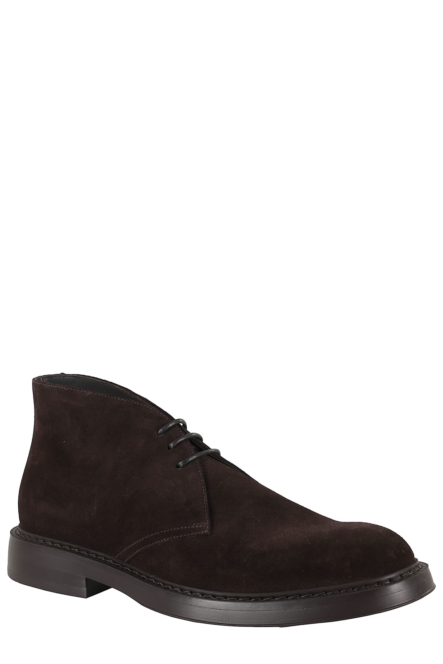 Doucal's Man Ankle Boots Dark Brown Size 12 Leather In Brown