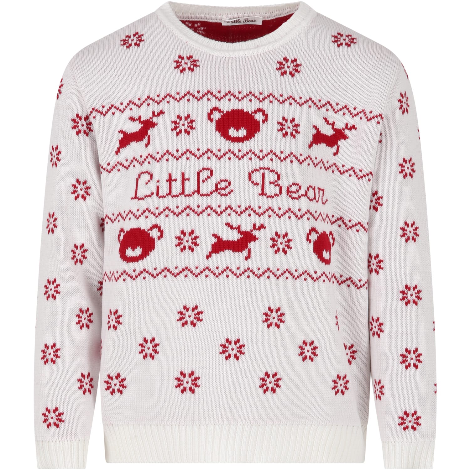 Little Bear White Sweater For Kids