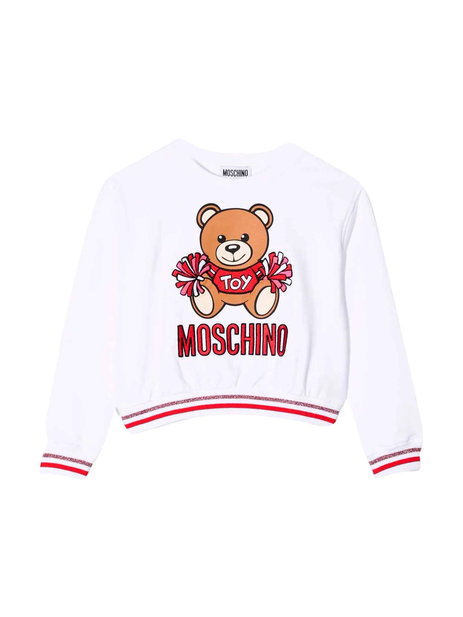 Moschino White Girl Sweatshirt