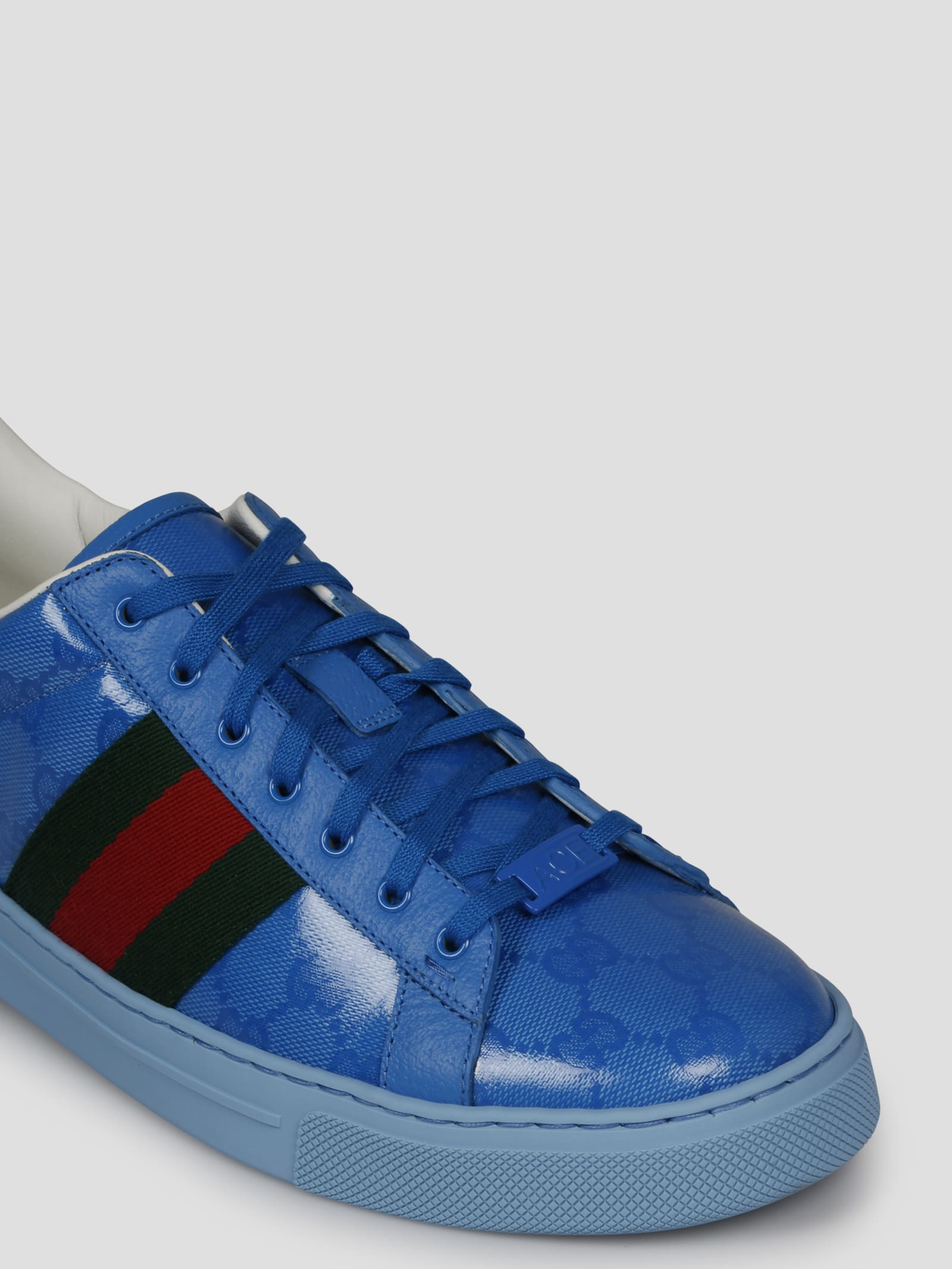 Gucci Ace Sneaker With Crystals in Blue