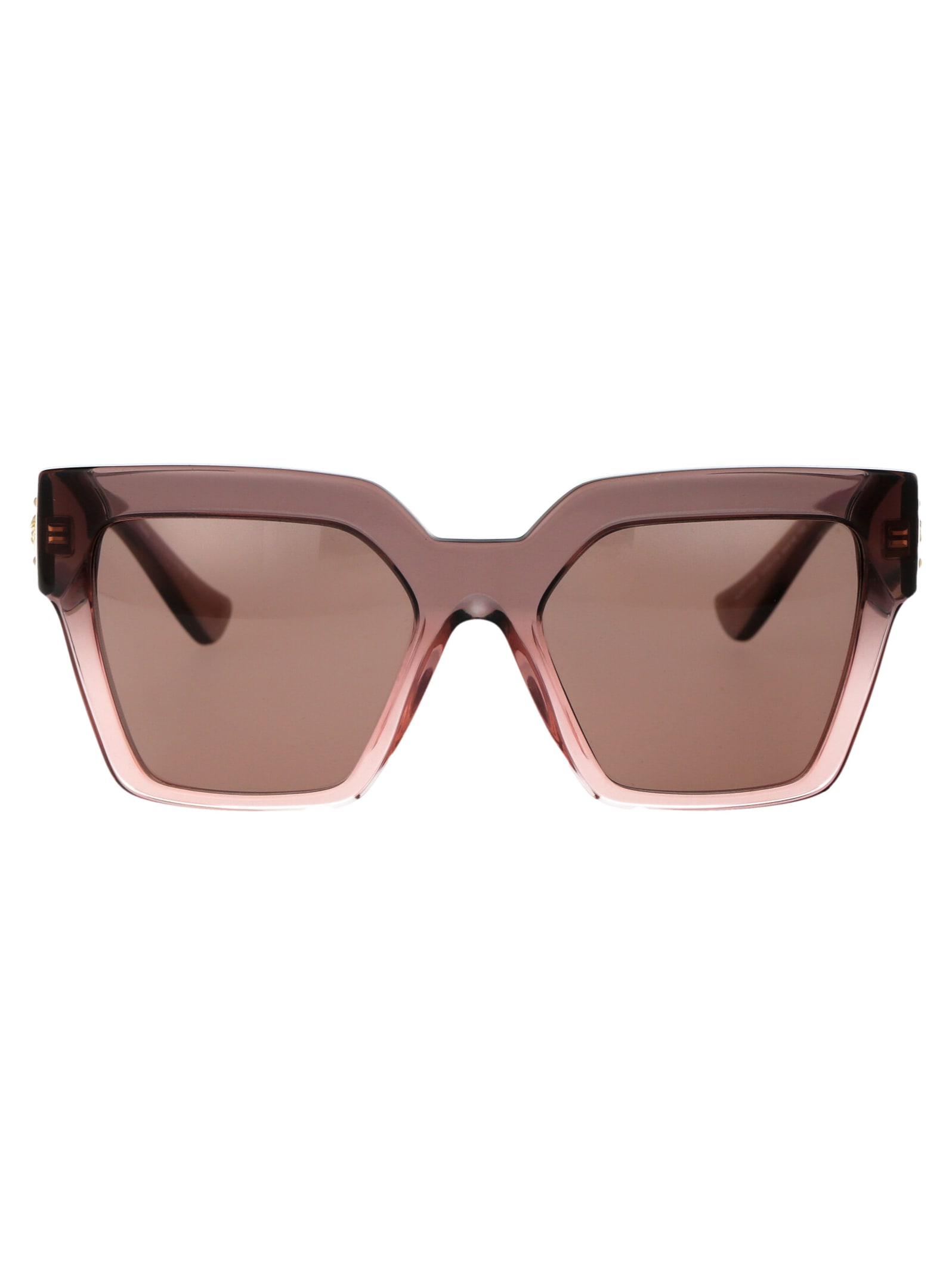 Shop Versace 0ve4458 Sunglasses In 543573 Brown Transparent