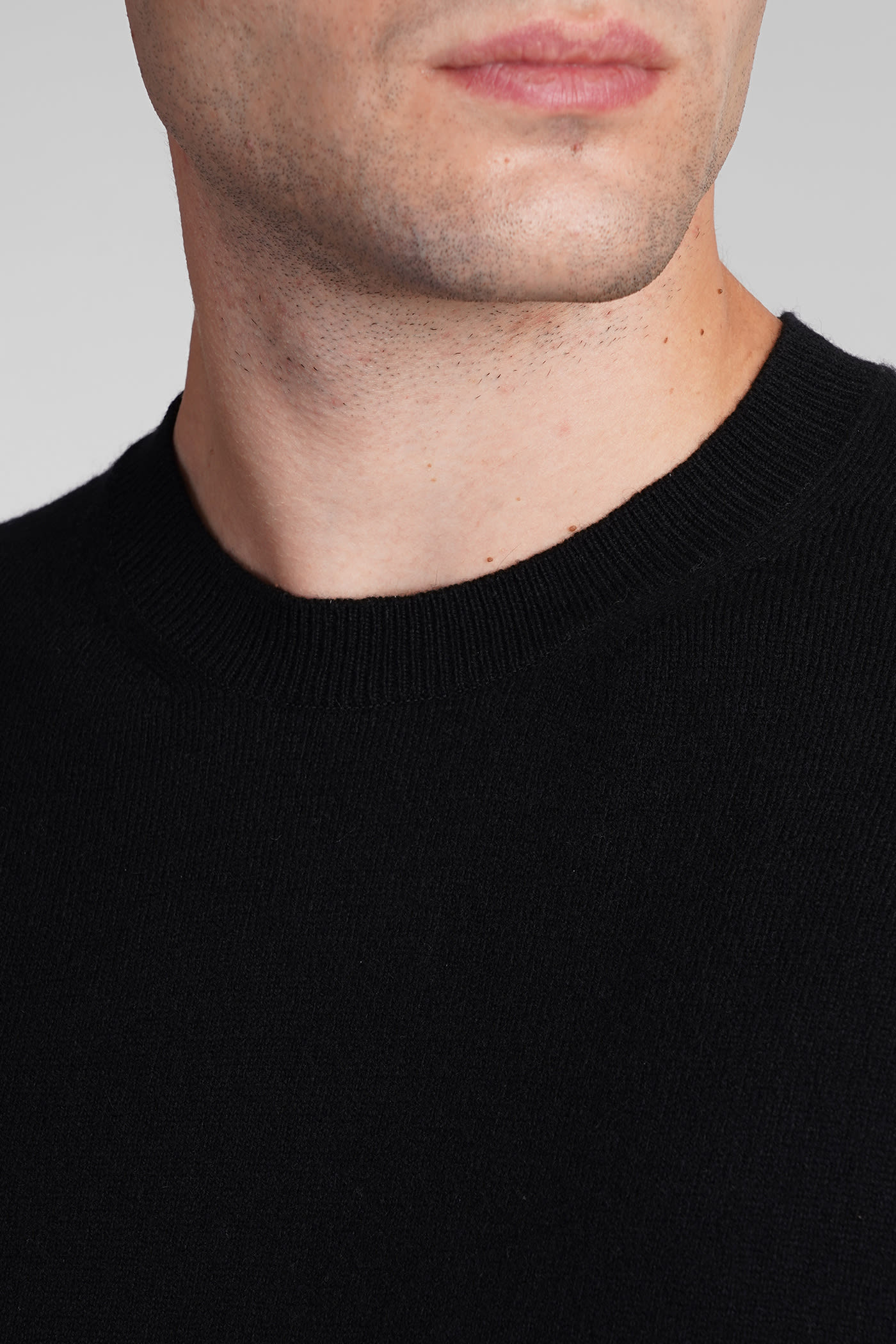 Shop Comme Des Garçons Shirt Knitwear In Black Wool