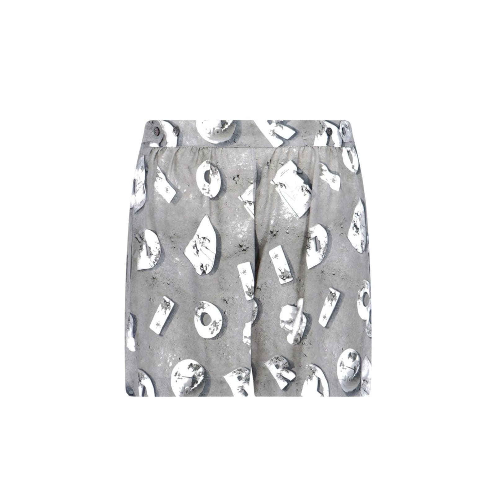 Shop Dior Printed Shorts In Gray