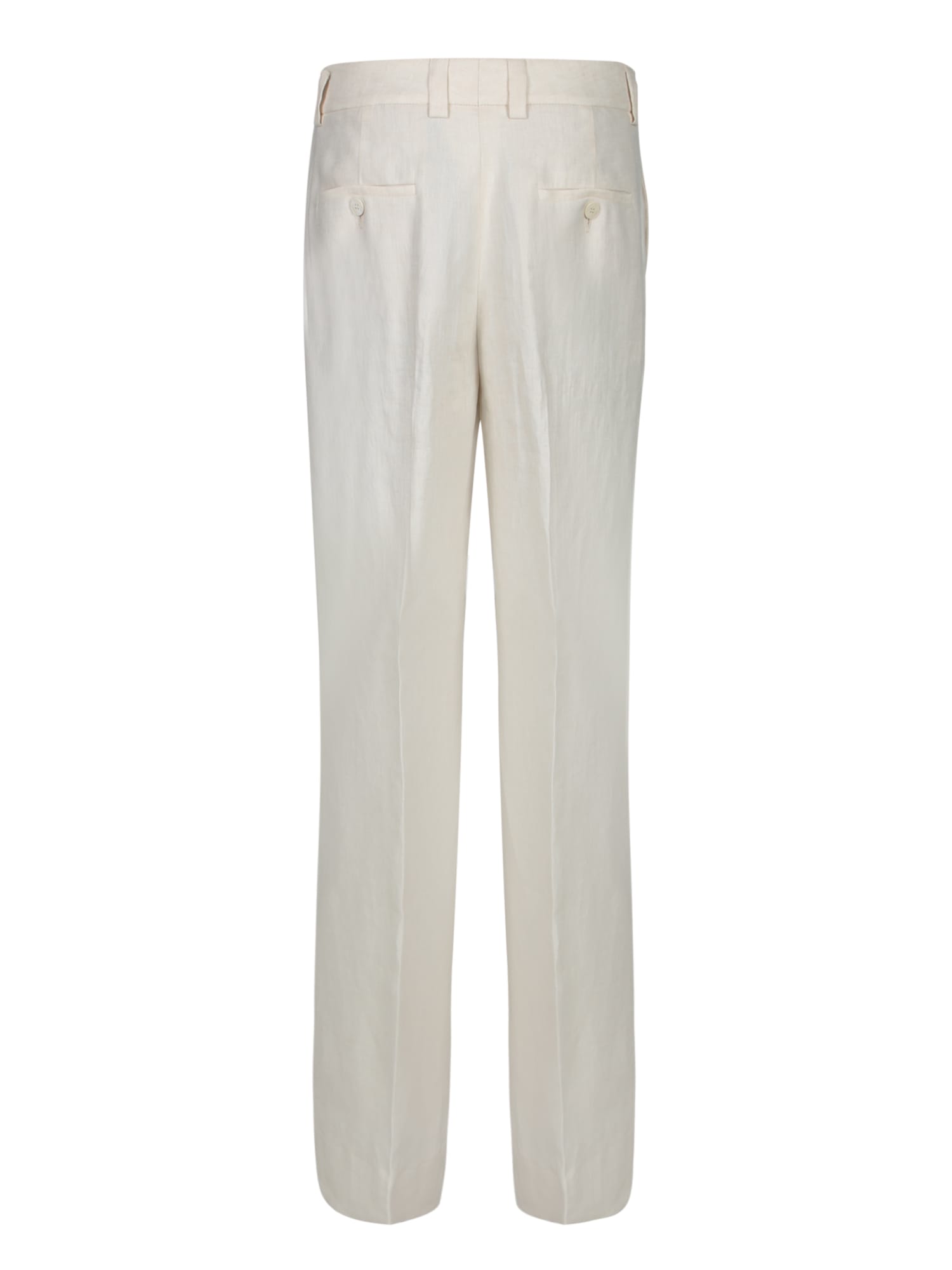 Incotex Tailored White Trousers With Design And Functionality In White