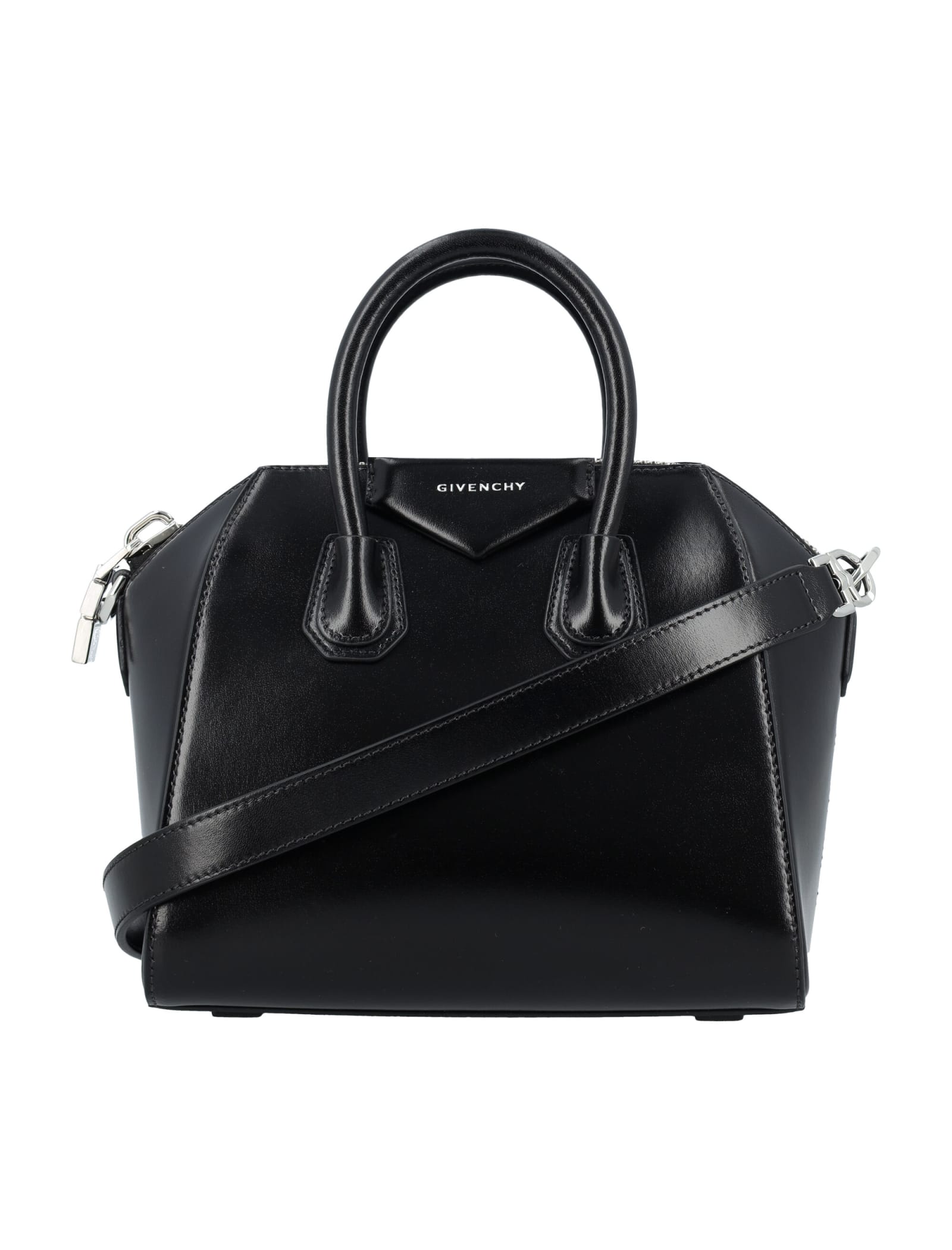 Shop Givenchy Antigona Mini Bag In Black