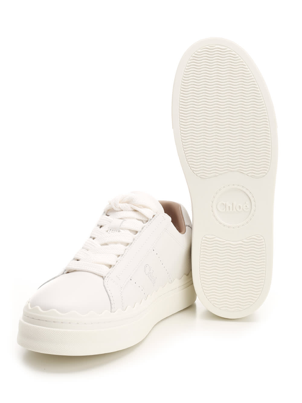 Shop Chloé Lauren Sneakers In White