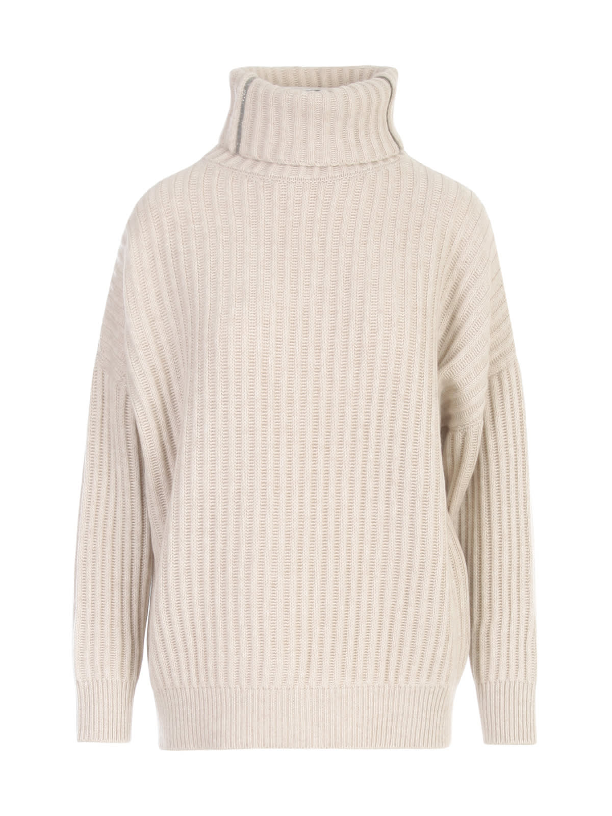 Brunello Cucinelli Cashmere Ribbed High Neck L/s Sweater