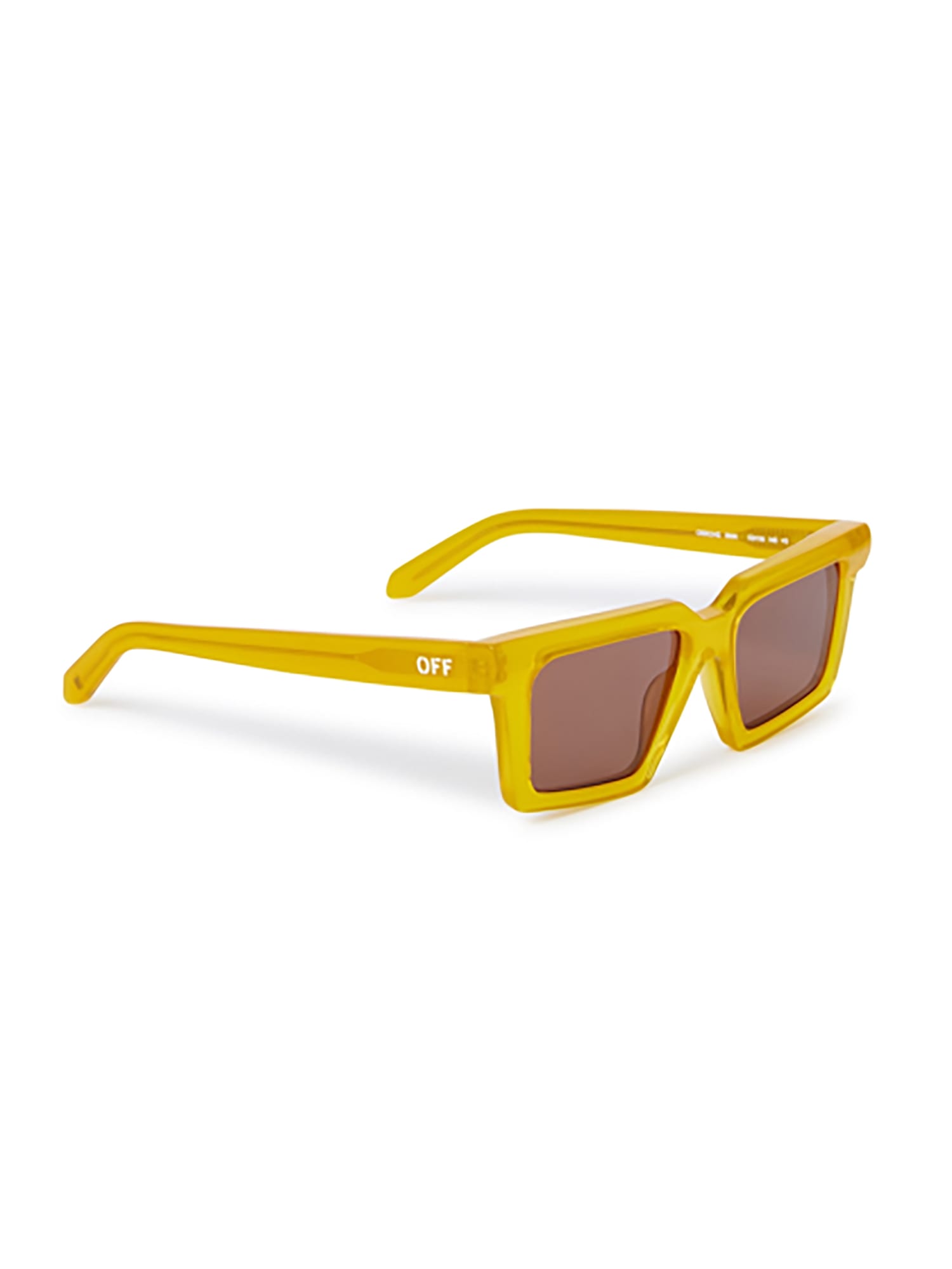 Off-white Oeri13z Chandler Sunglasses Eyewear In Yellow Brown