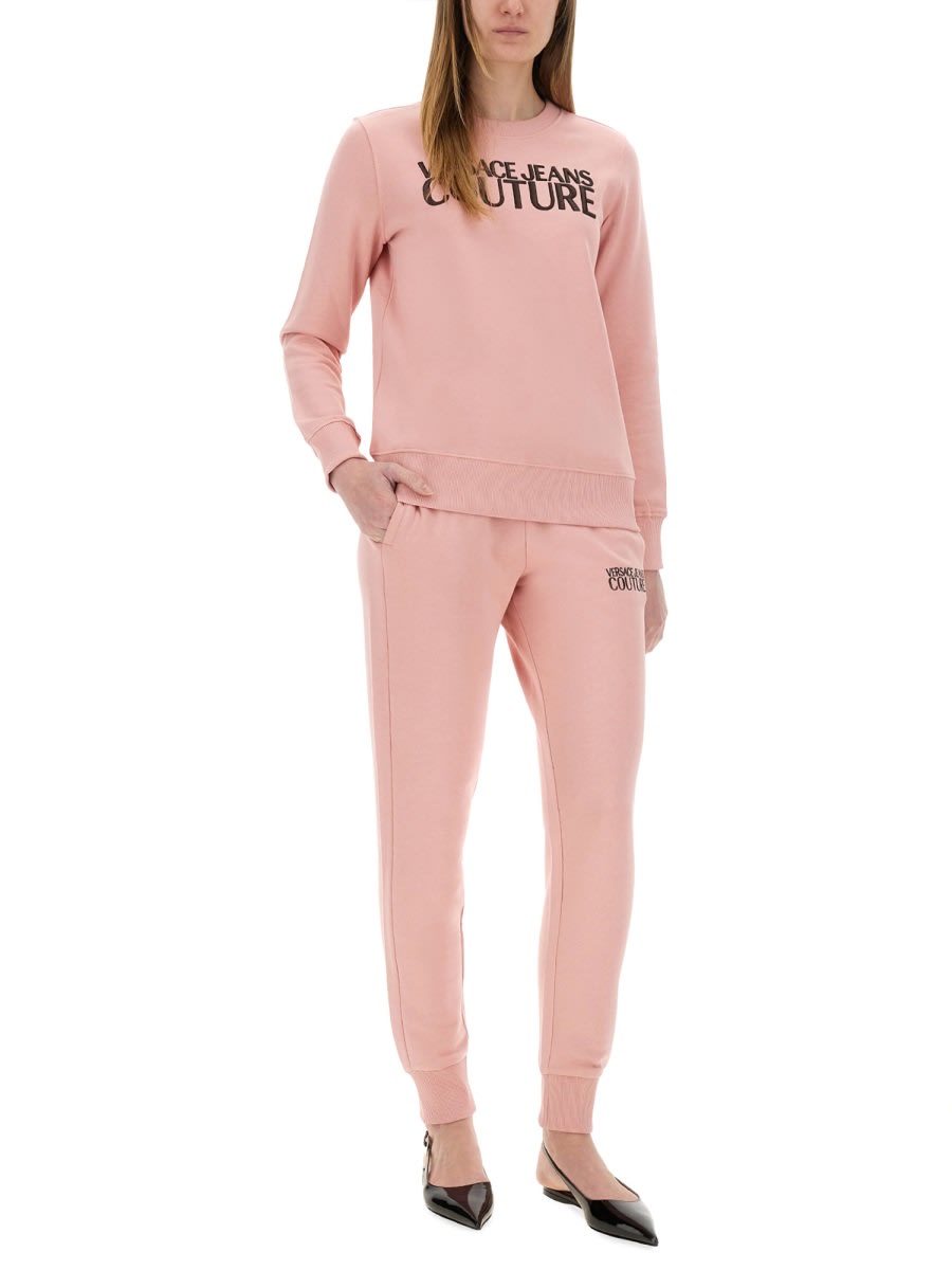 Shop Versace Jeans Couture Track Pants In Pink