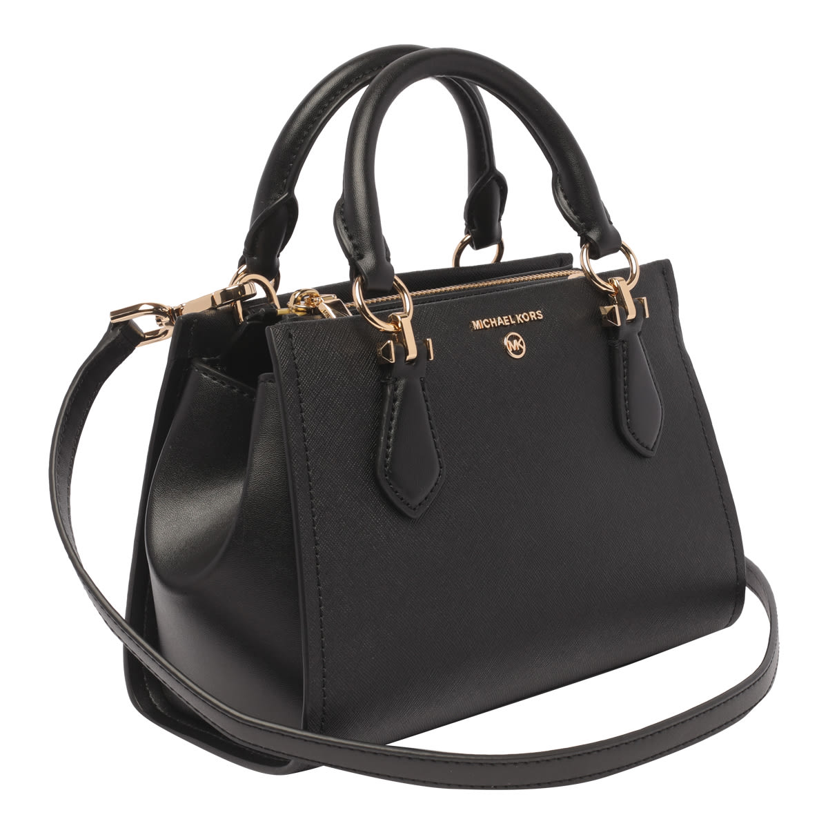 Shop Michael Kors Marilyn Shoulder Bag Small In Black