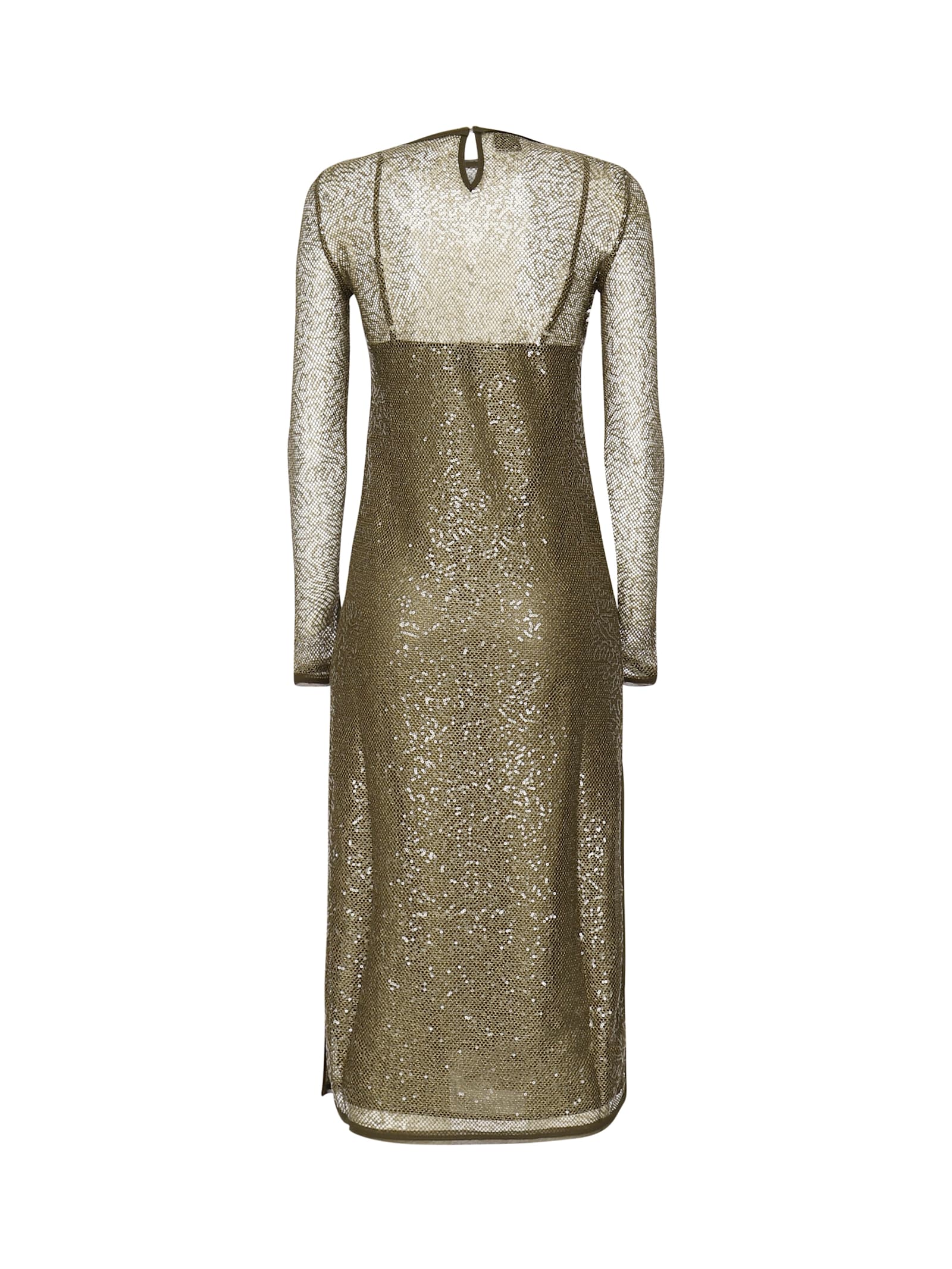 Pinko Sequin Mesh Midi Dress
