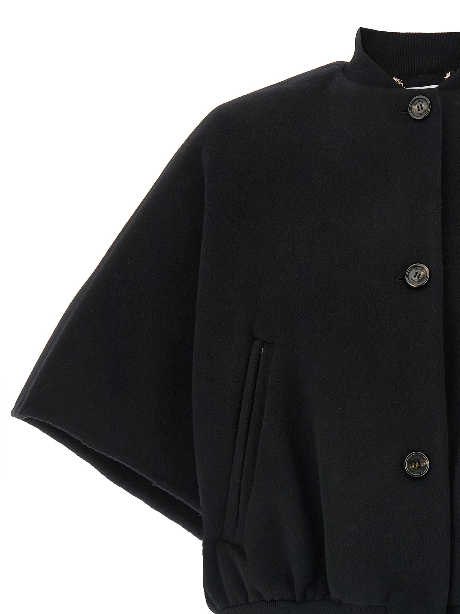 Max Mara Leticia Cape In Black