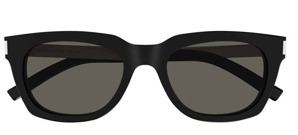 Saint Laurent Square Frame Sunglasses Sunglasses In 001 Black Silver Grey