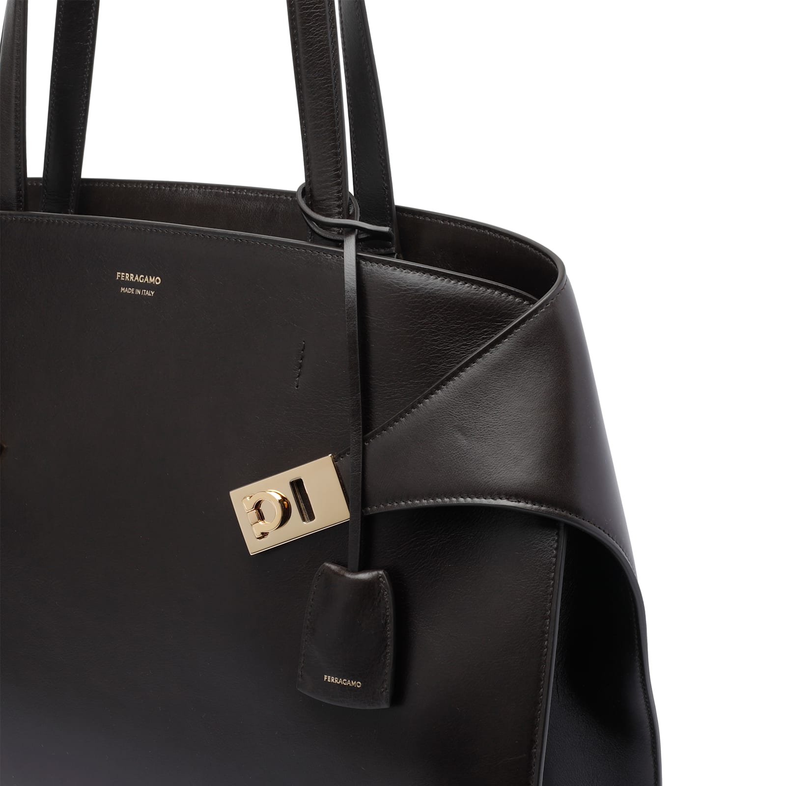 Ferragamo Hug Shoulder Bag In Brown