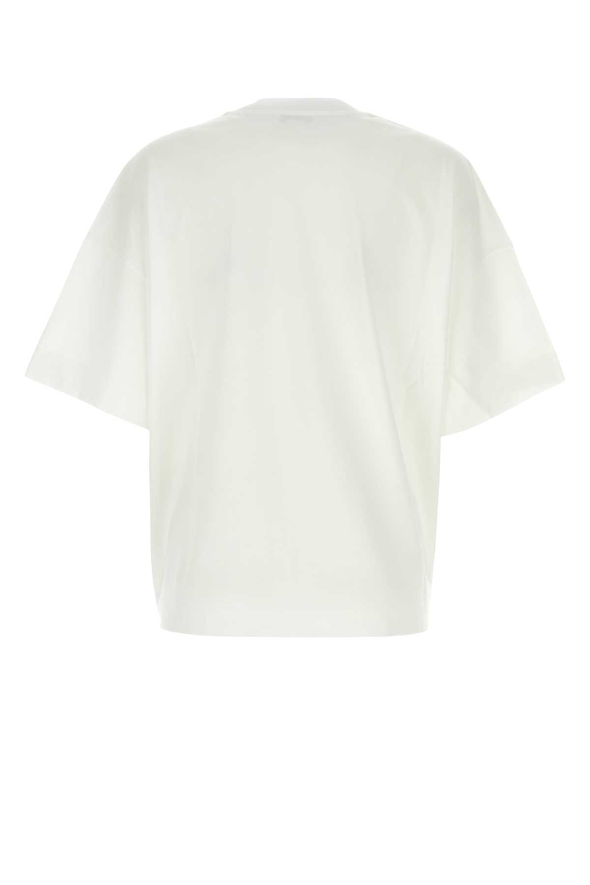 Alexander Mcqueen White Cotton Oversize T-shirt In Opticalwhite