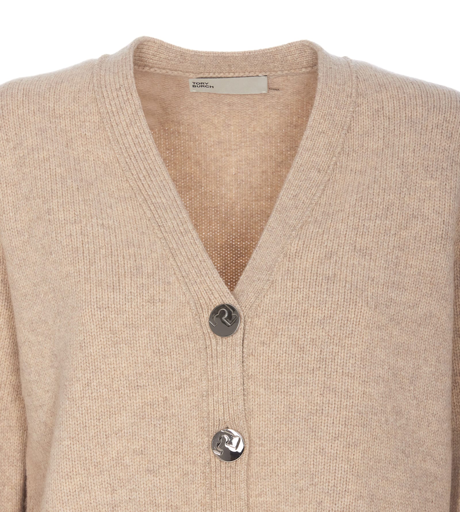 Shop Tory Burch Cardigan In Beige