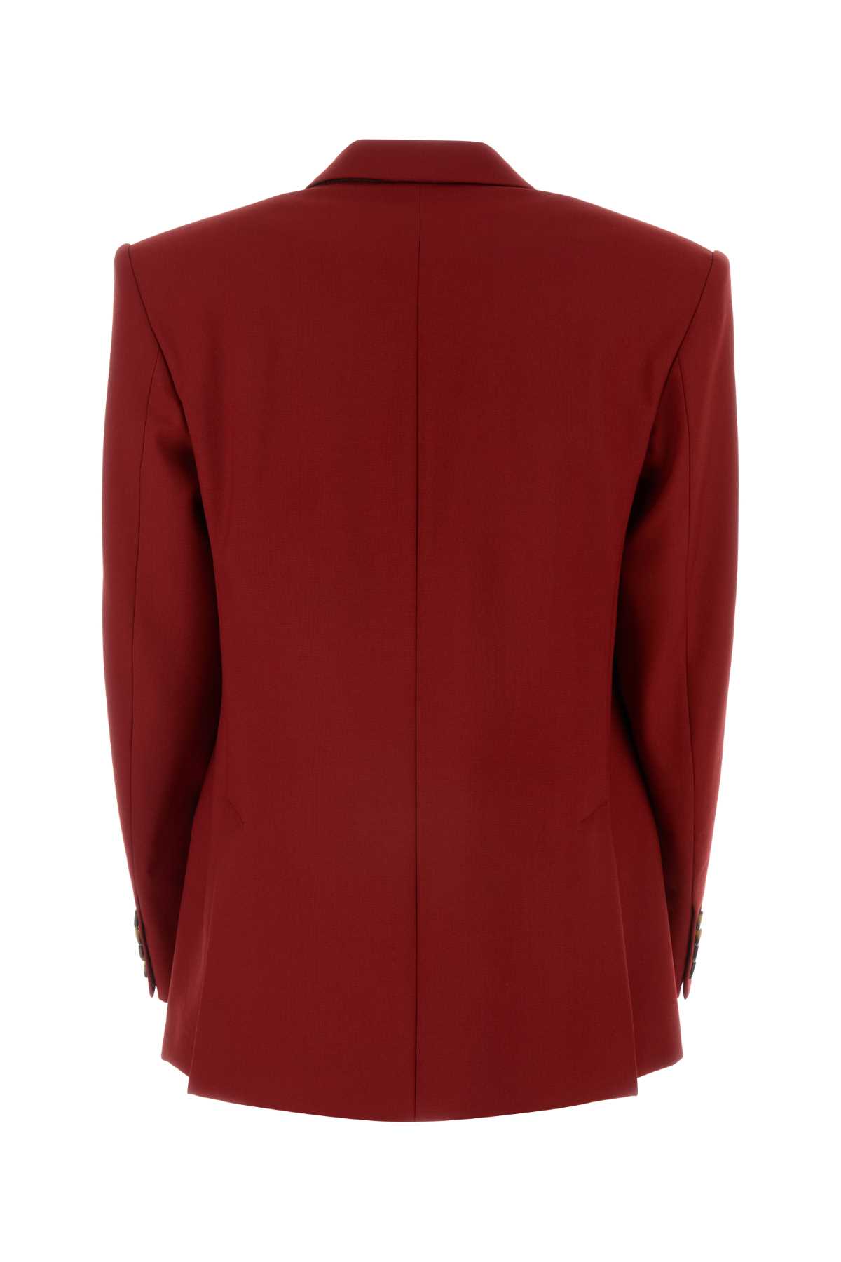 Shop Stella Mccartney Burgundy Wool Blazer In Ruby