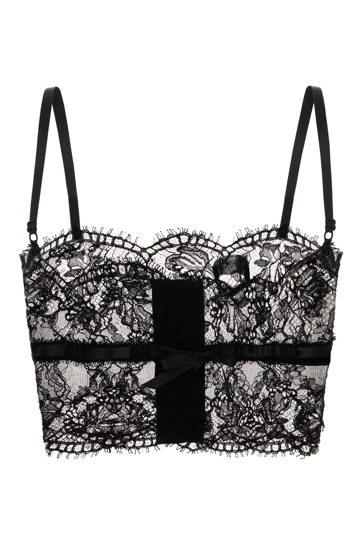 Shop Dolce & Gabbana Black Lace Bra In Nero