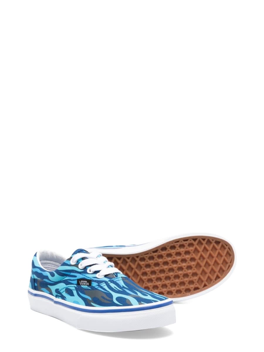 Vans Era Flame-print Sneakers In Azure