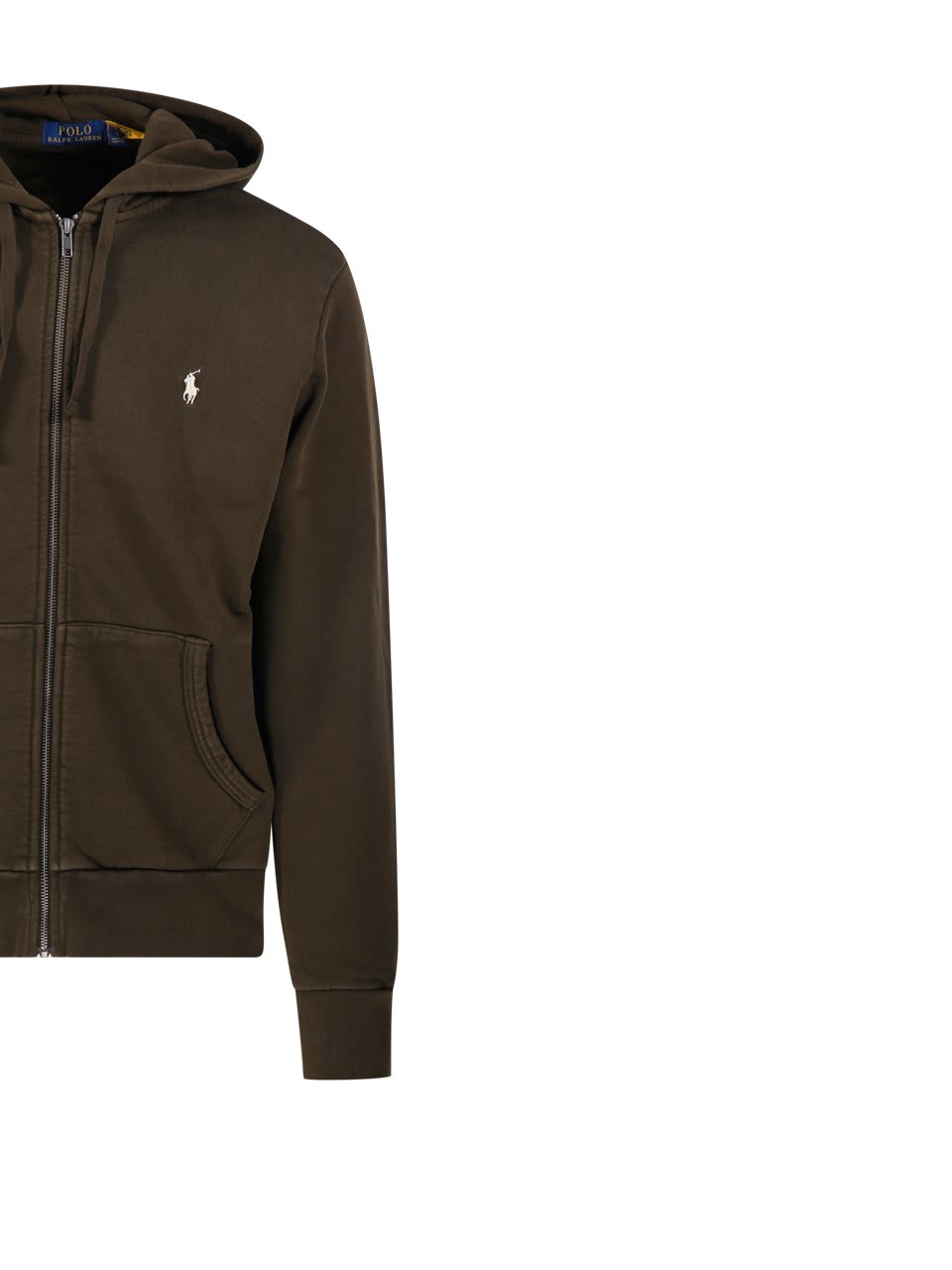 Shop Polo Ralph Lauren Pony Embroidered Zip-up Hoodie In Verde