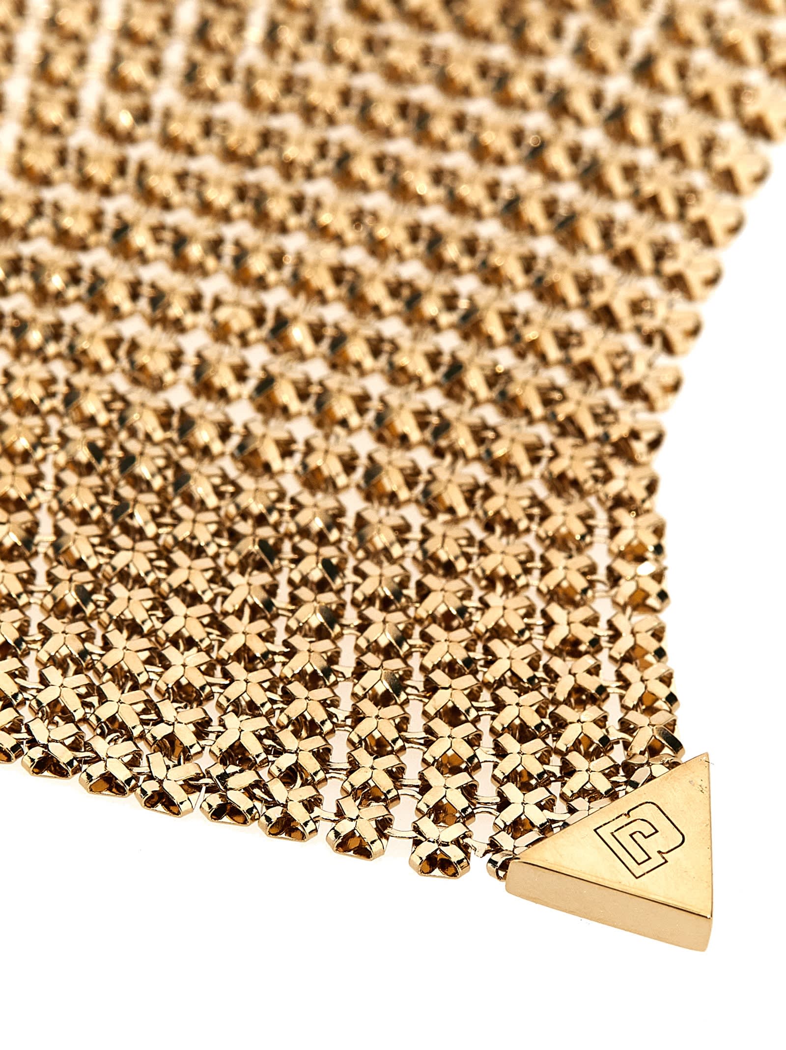 Shop Rabanne Gold Chainmail Earrings