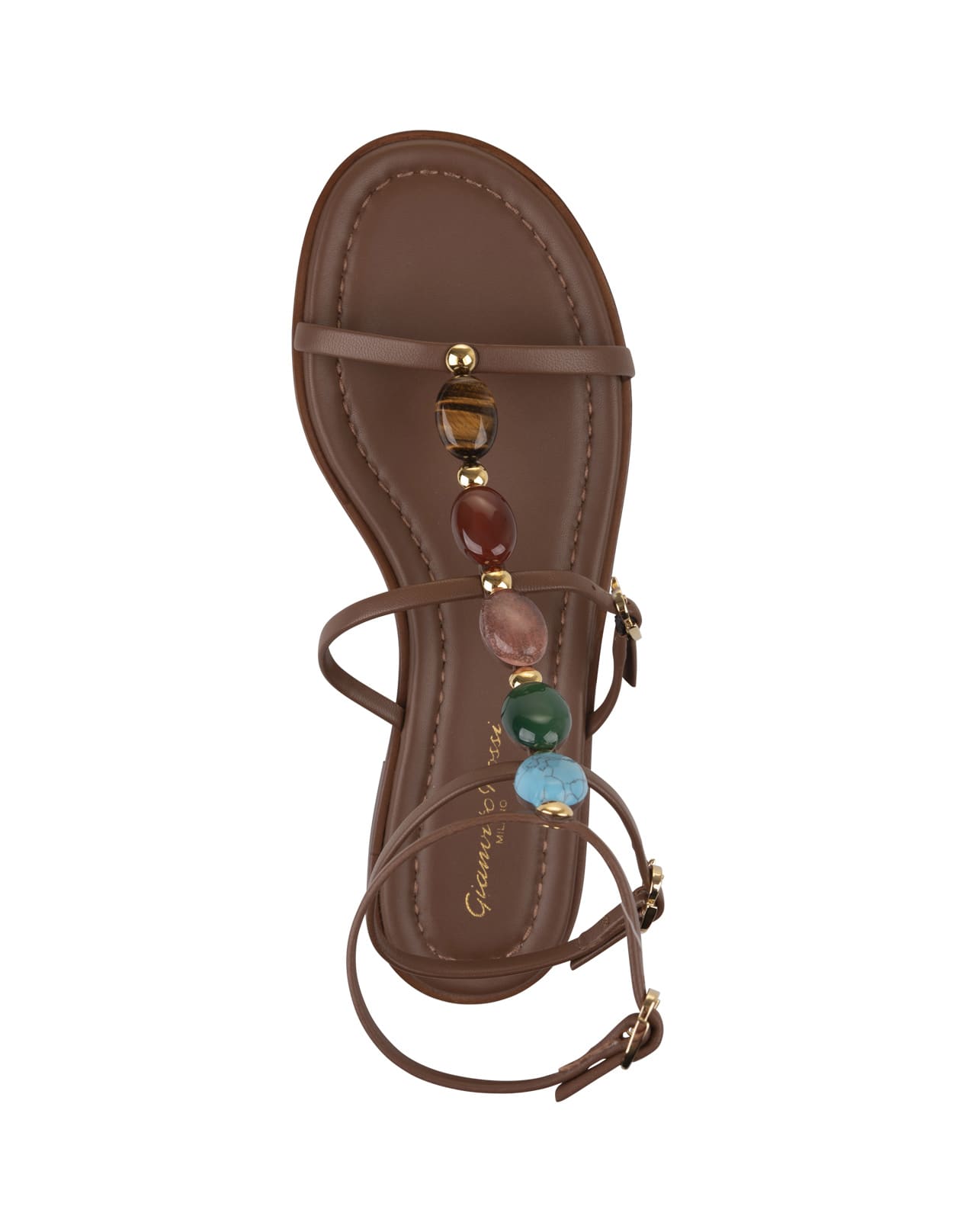 Shop Gianvito Rossi Shanti 05 Sandals In Brown Nappa