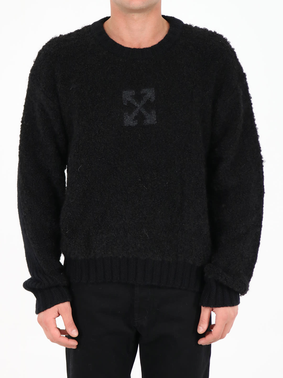 Off-White Arrows Sweater In Black Wool