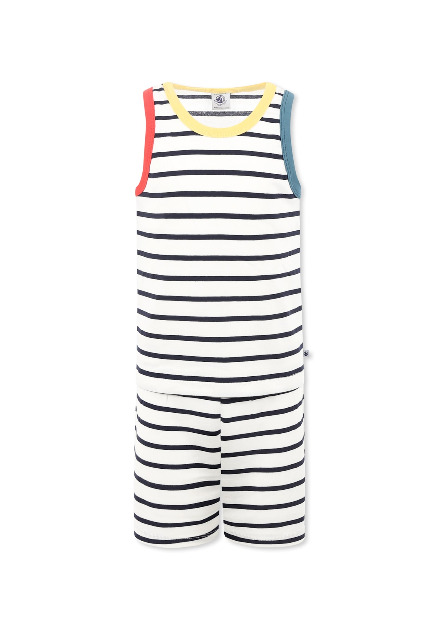 Petit Bateau Stripy Pajamas In White
