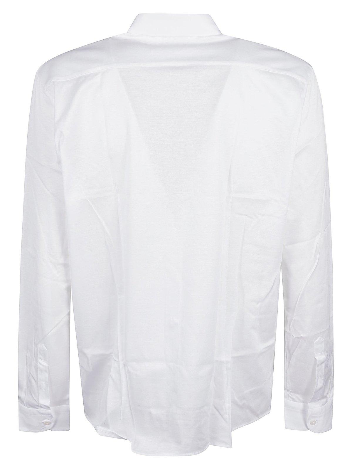 Barba Napoli Straight Hem Buttoned Shirt In 0001001