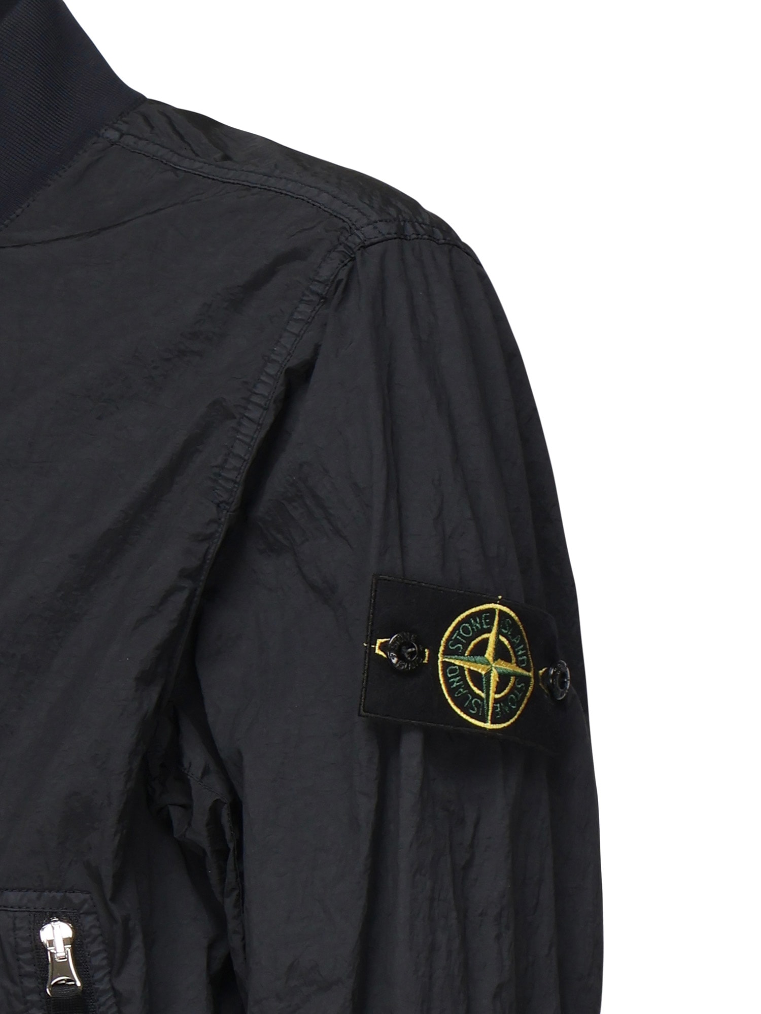 Stone Island Bomber Nylon Metal Watro-tc In Econyl In Blue