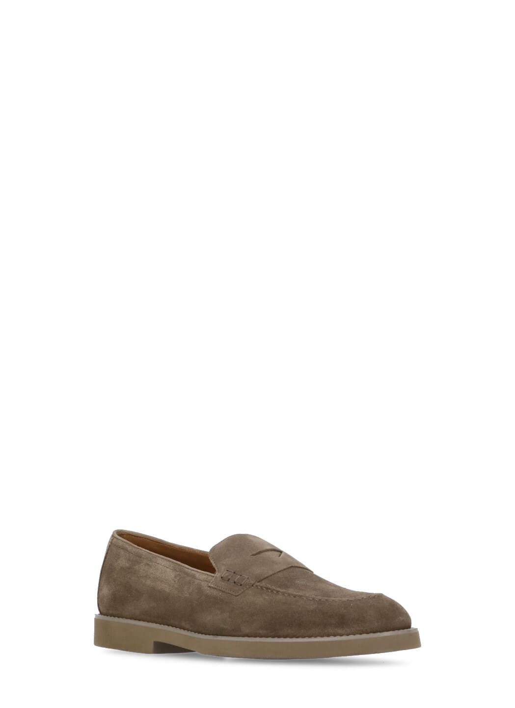 Doucal's Brown Suede Leather Loafers