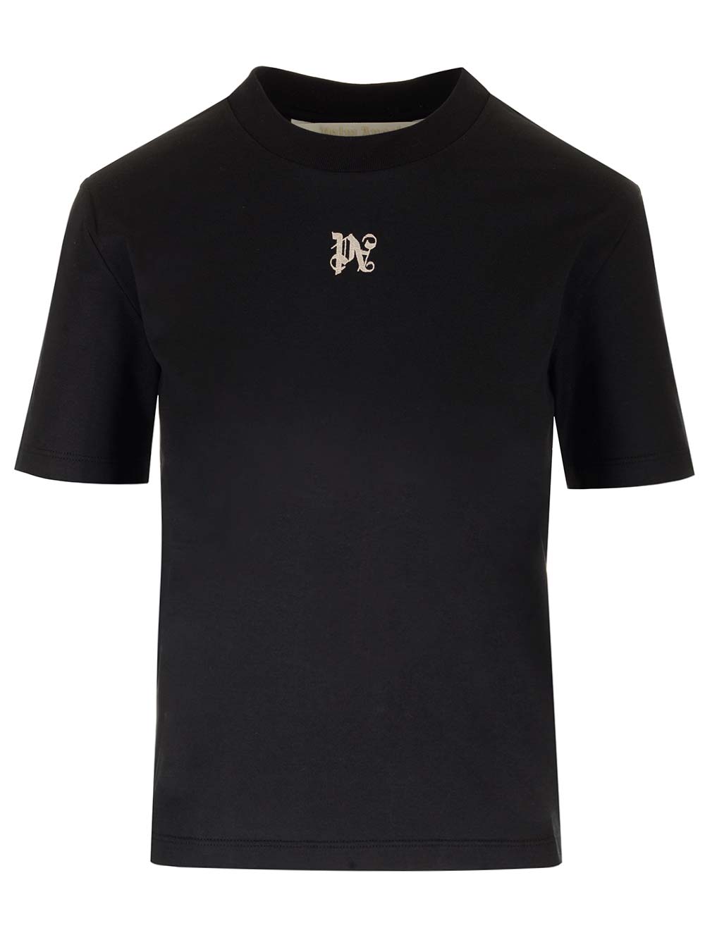 Palm Angels Black T-shirt With Monogram