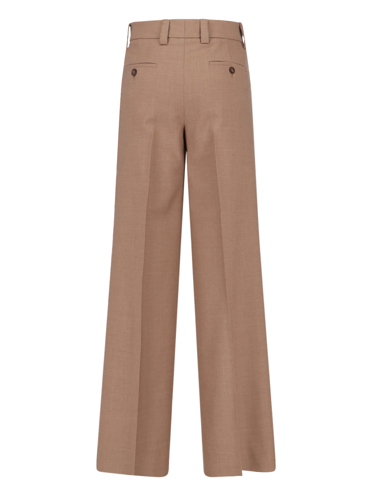 Incotex Wide Leg Trousers Featuring Button Detail In Brown