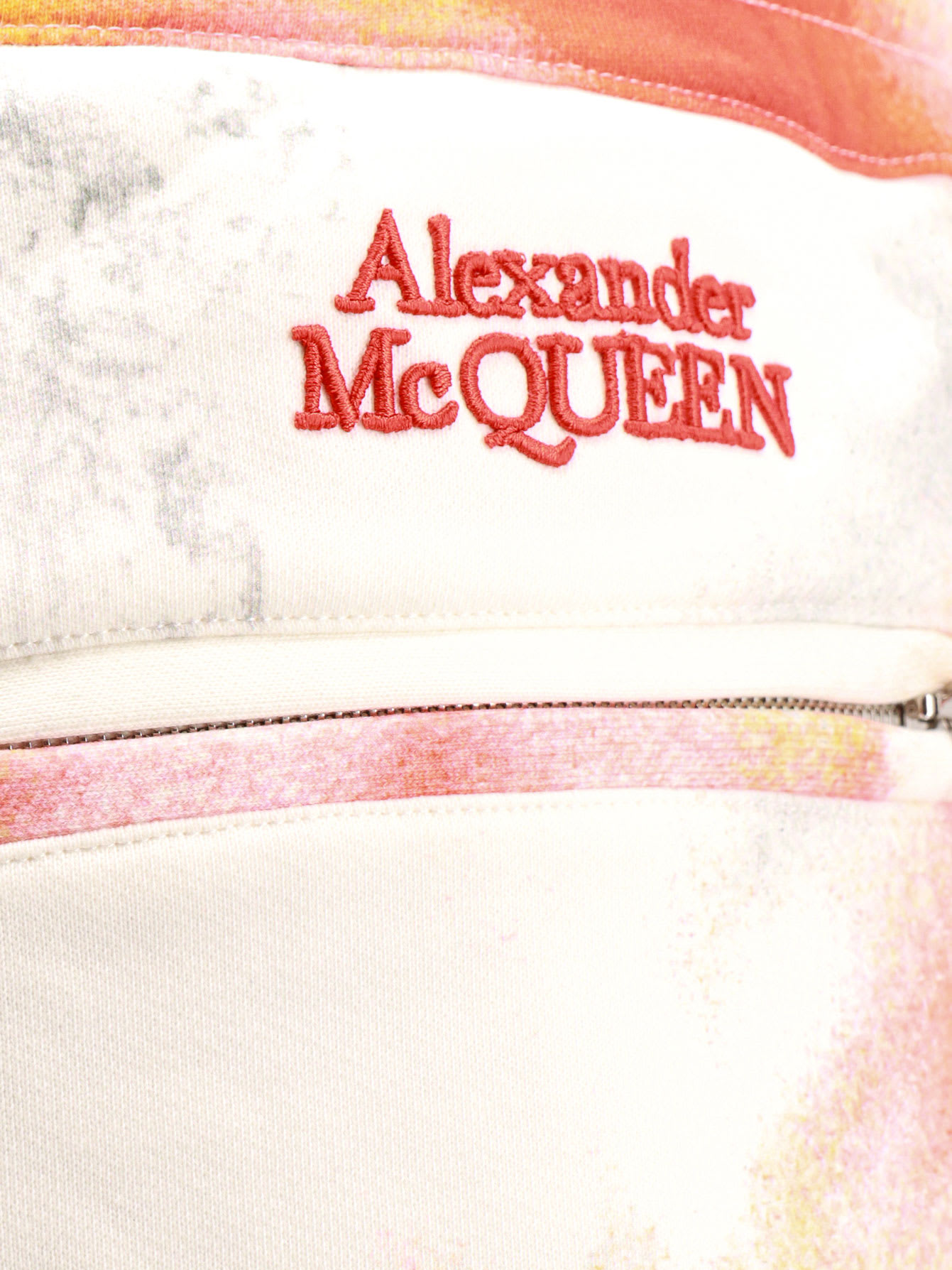 Shop Alexander Mcqueen Bermuda Shorts In White/red/black