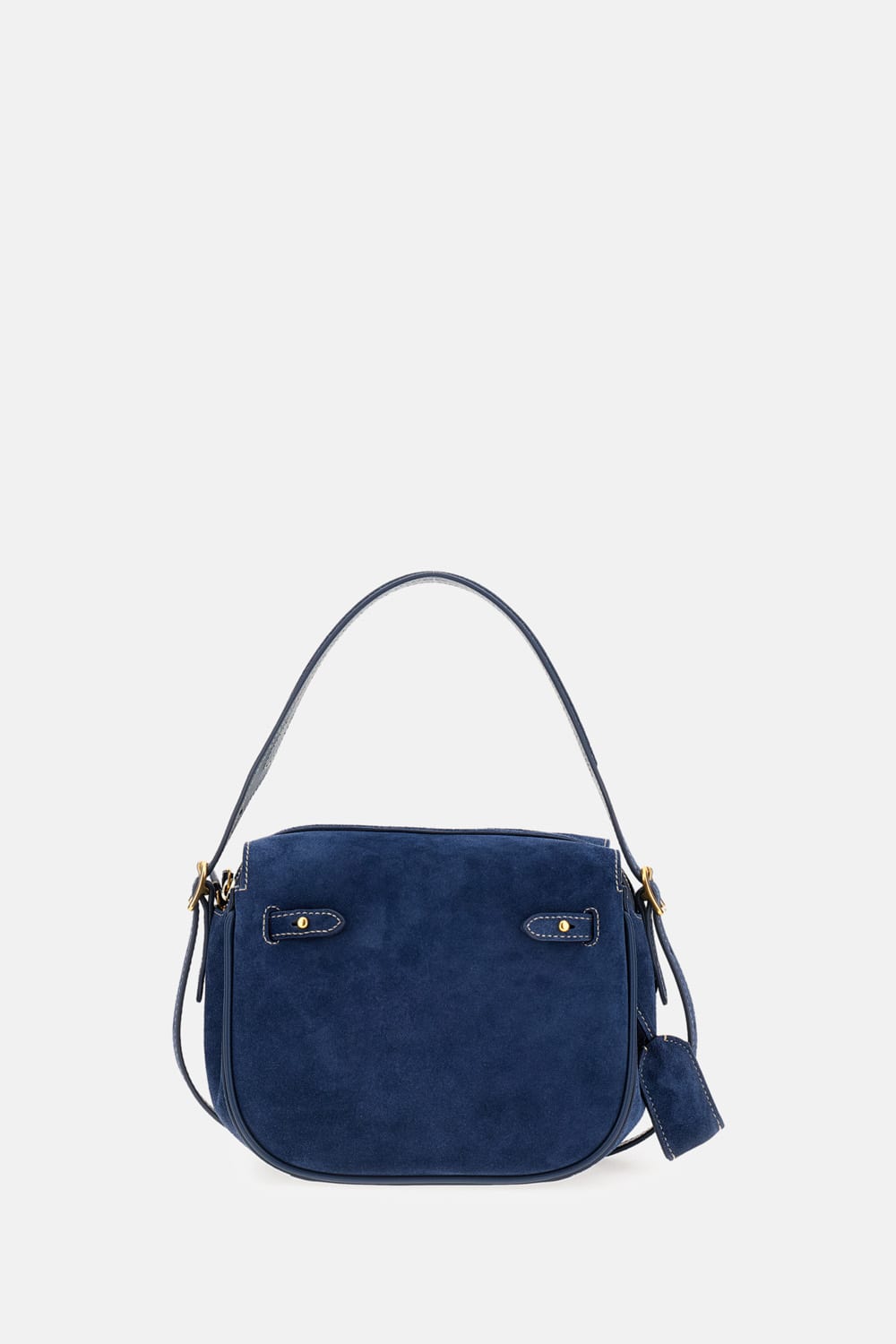 Polo Ralph Lauren Satchel Suede Small Bag In Blue