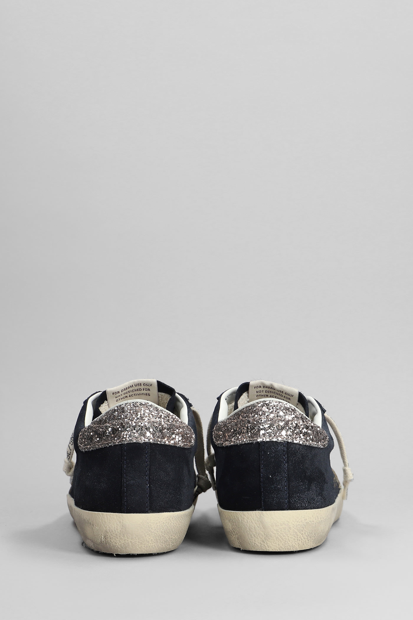 Shop Golden Goose Superstar Sneakers In Blue Suede In Blue Wht Silver