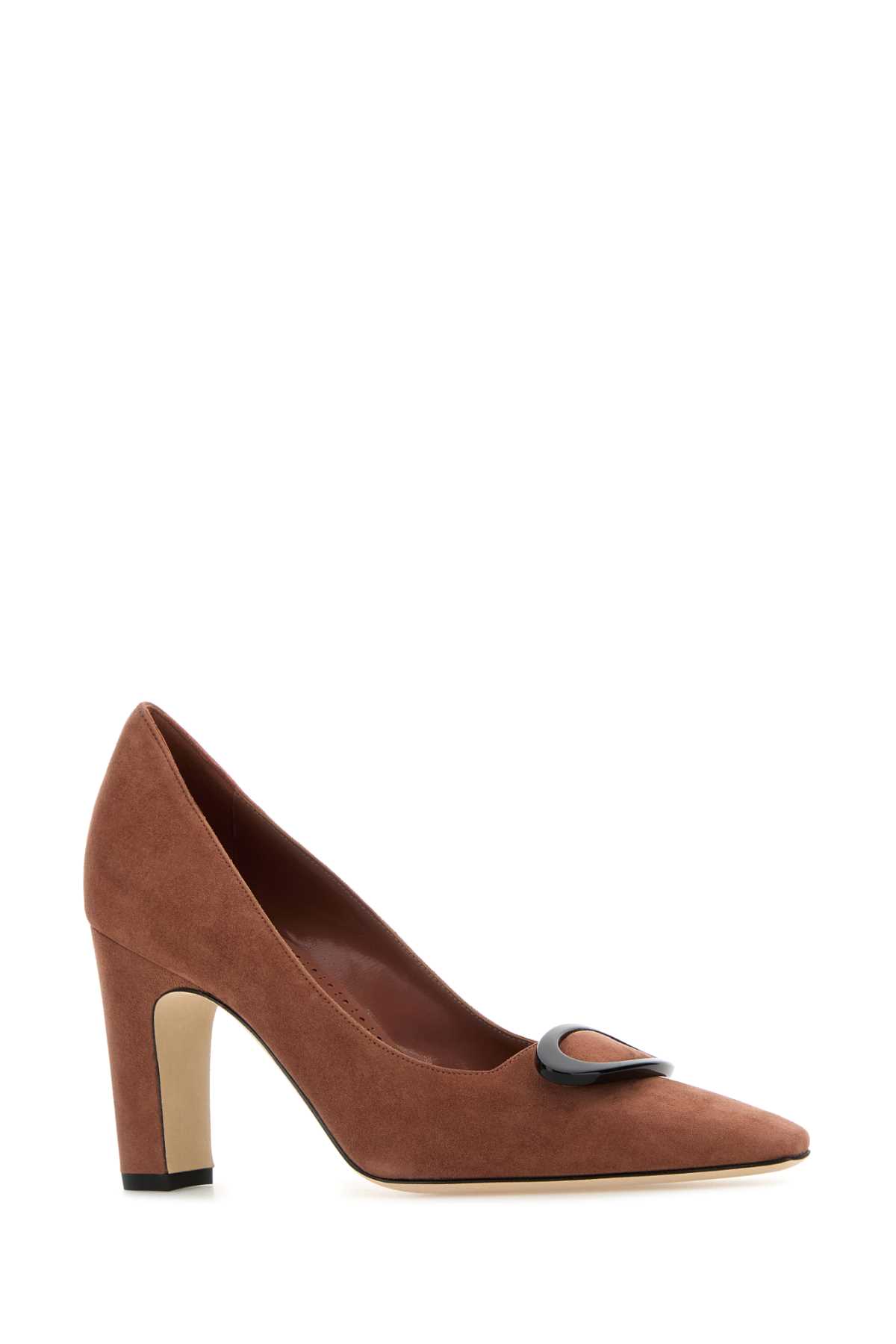 Manolo Blahnik Dark Pink Suede Fenixhi Pumps