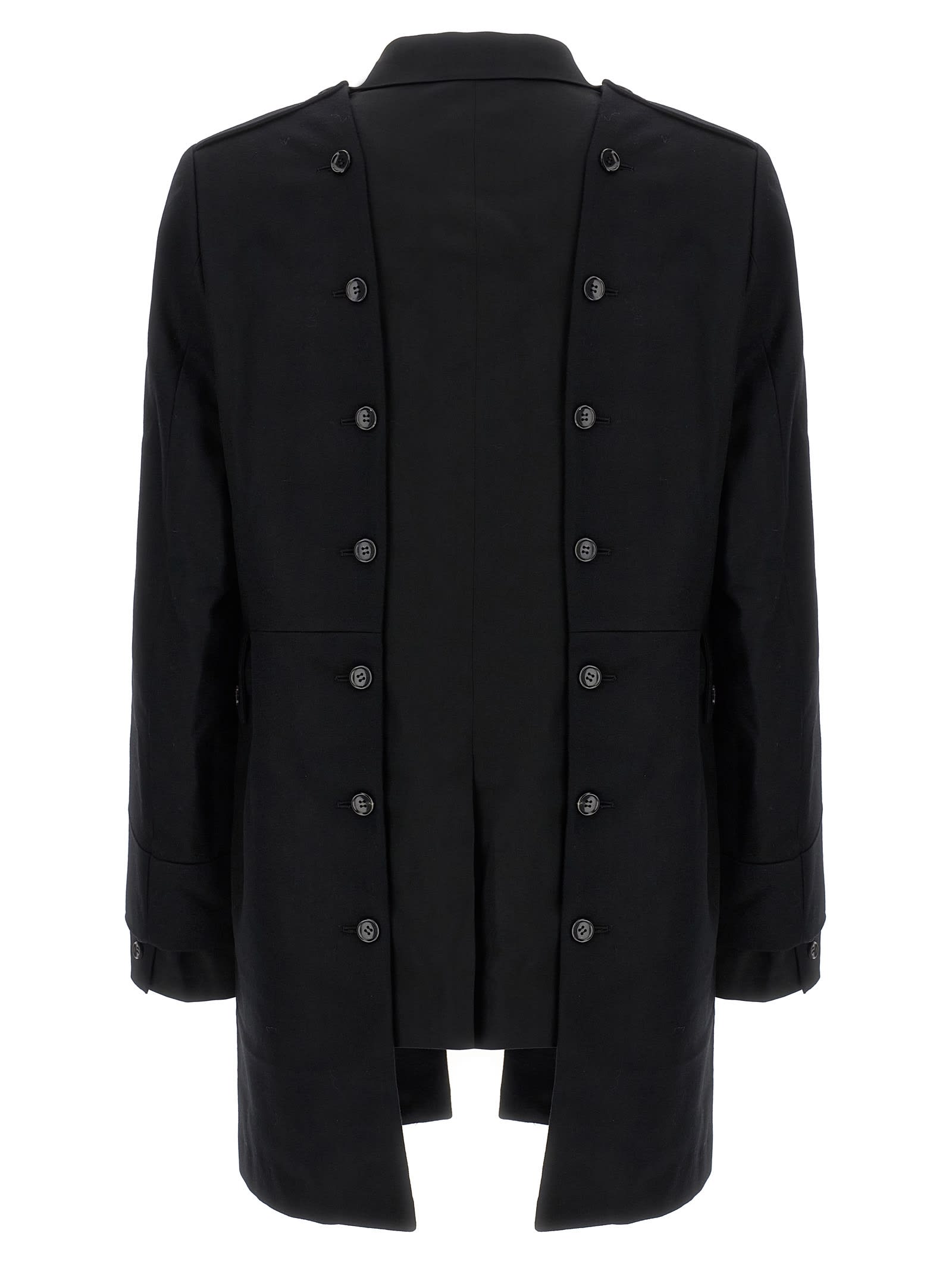 Comme Des Garçons Homme Deux Double Layer Blazer Coat In Black