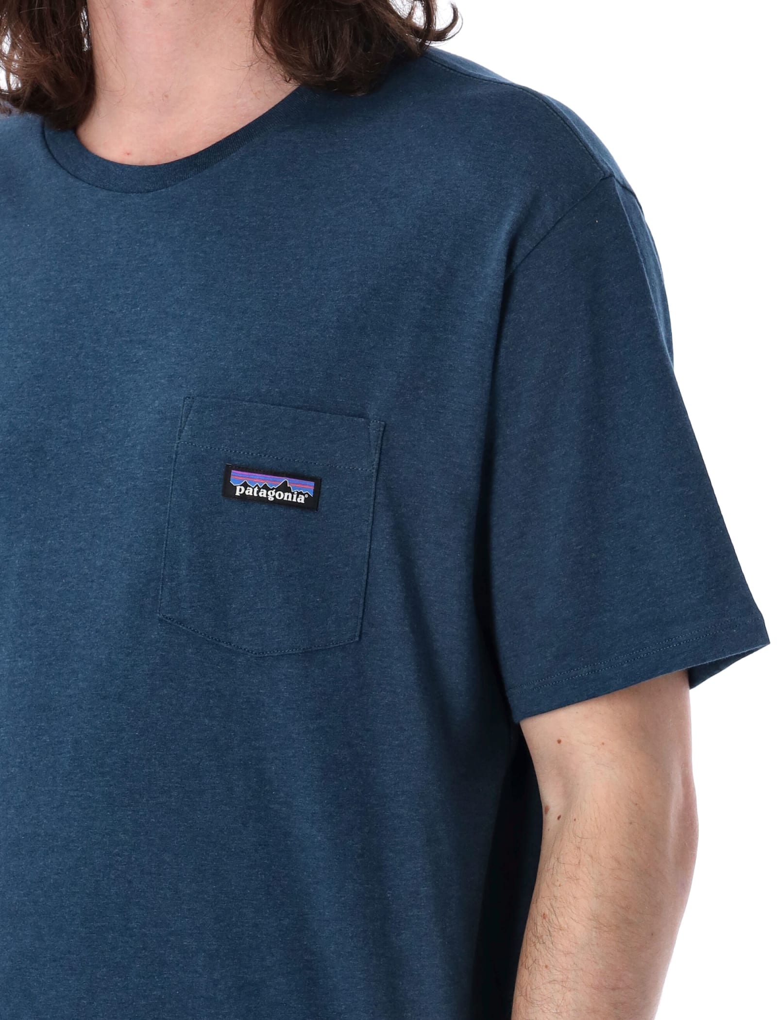 Shop Patagonia Pocket T-shirt In Tidepool Blue
