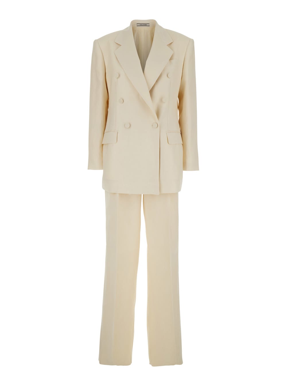 Tagliatore Linen Suit In White