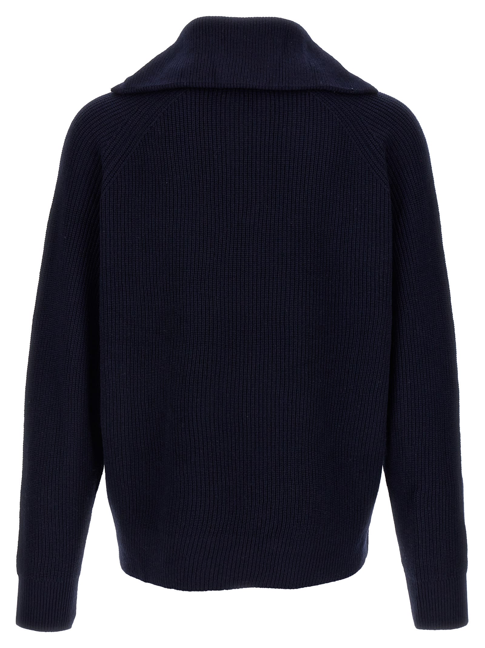 Shop Maison Kitsuné Bold Fox Head Sweater In Blu