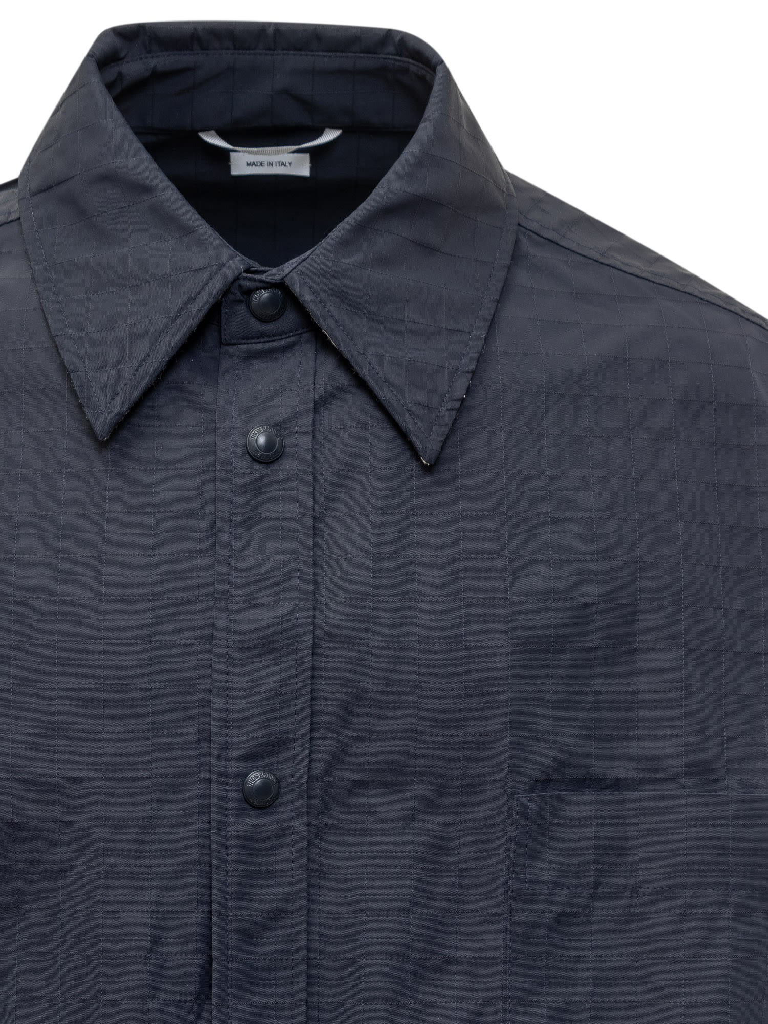 Thom Browne Oversize Shirt With Stitching In Navy