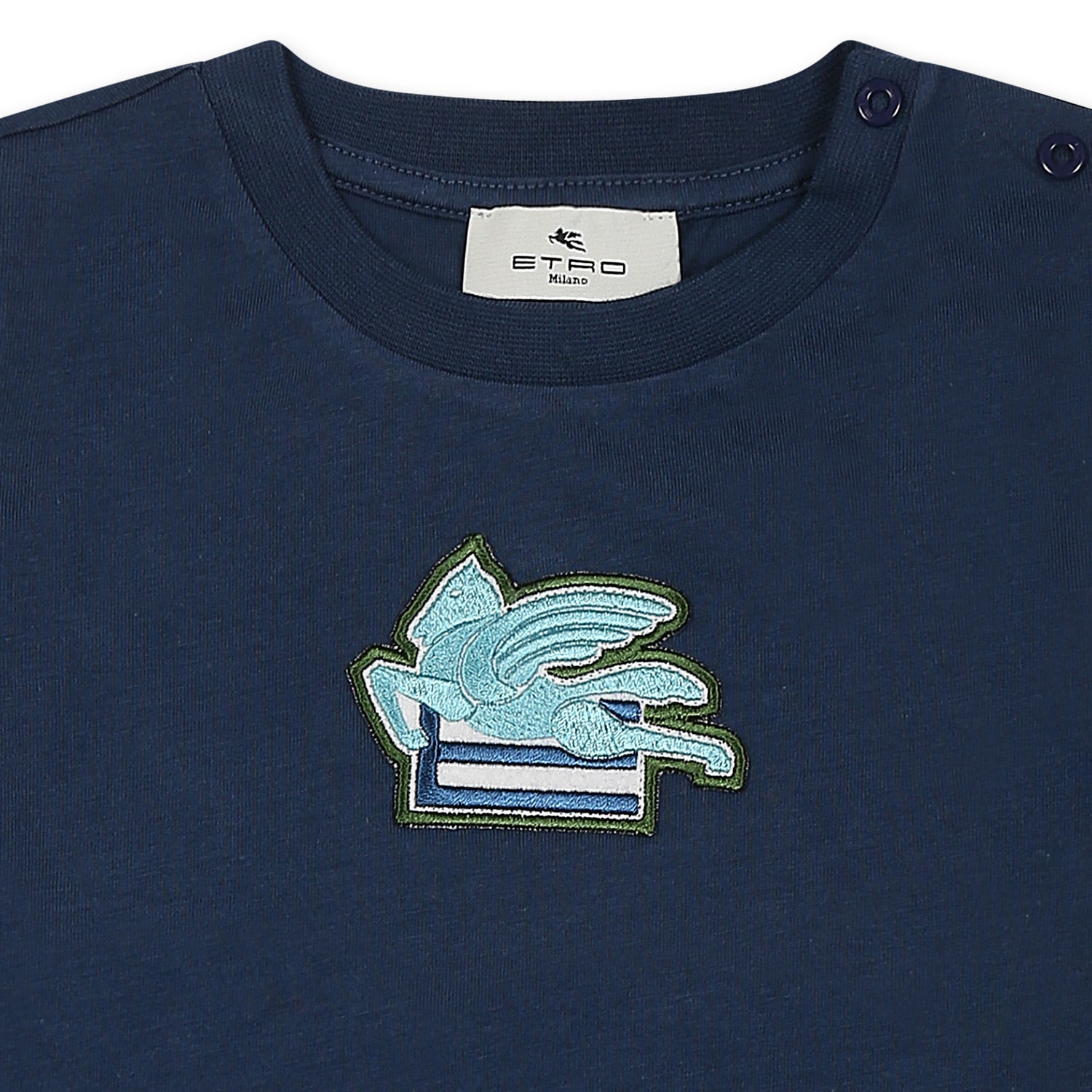 Etro Pegaso-motif T-shirt In Blue