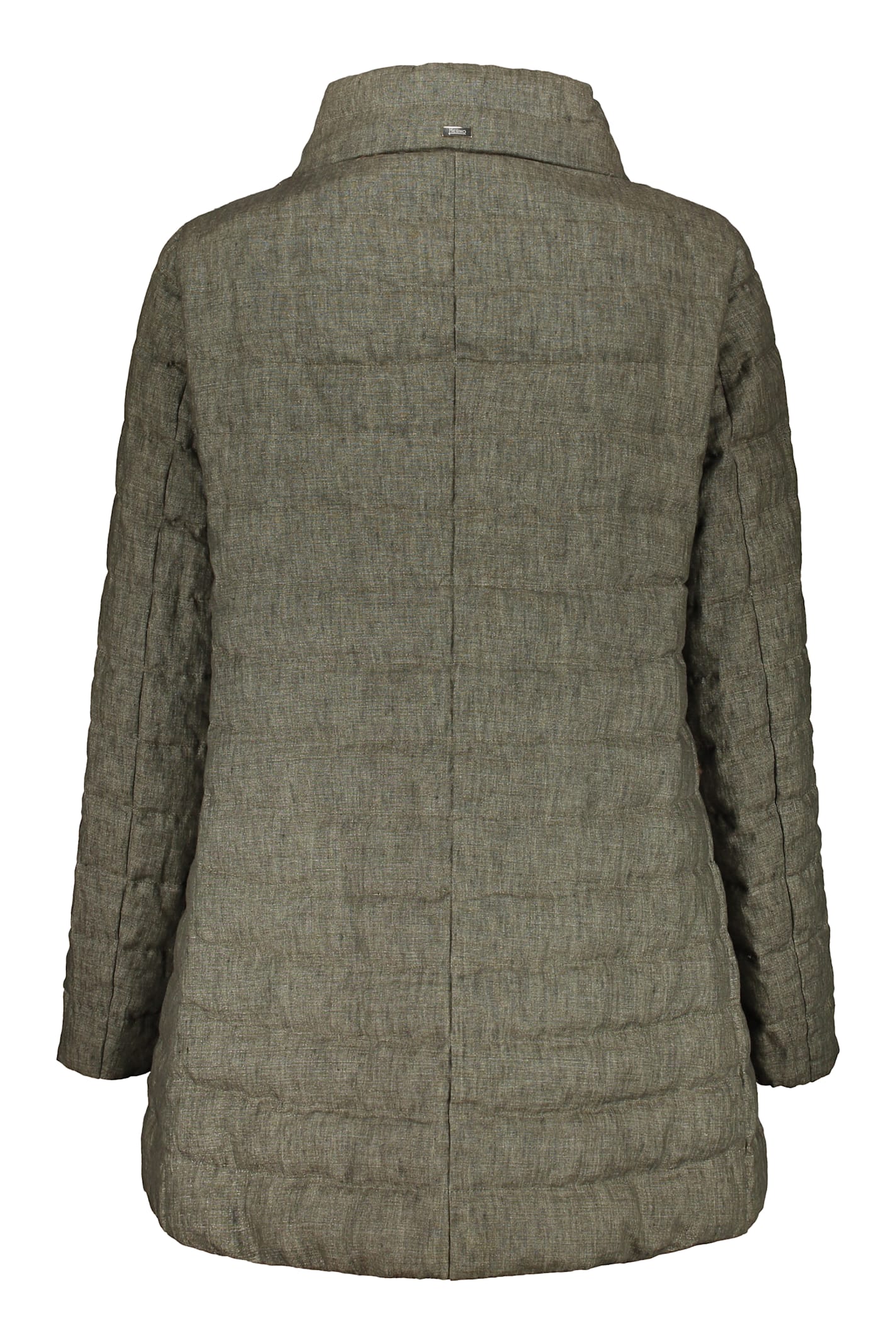 Shop Herno Zipper Down Jacket In Khaki