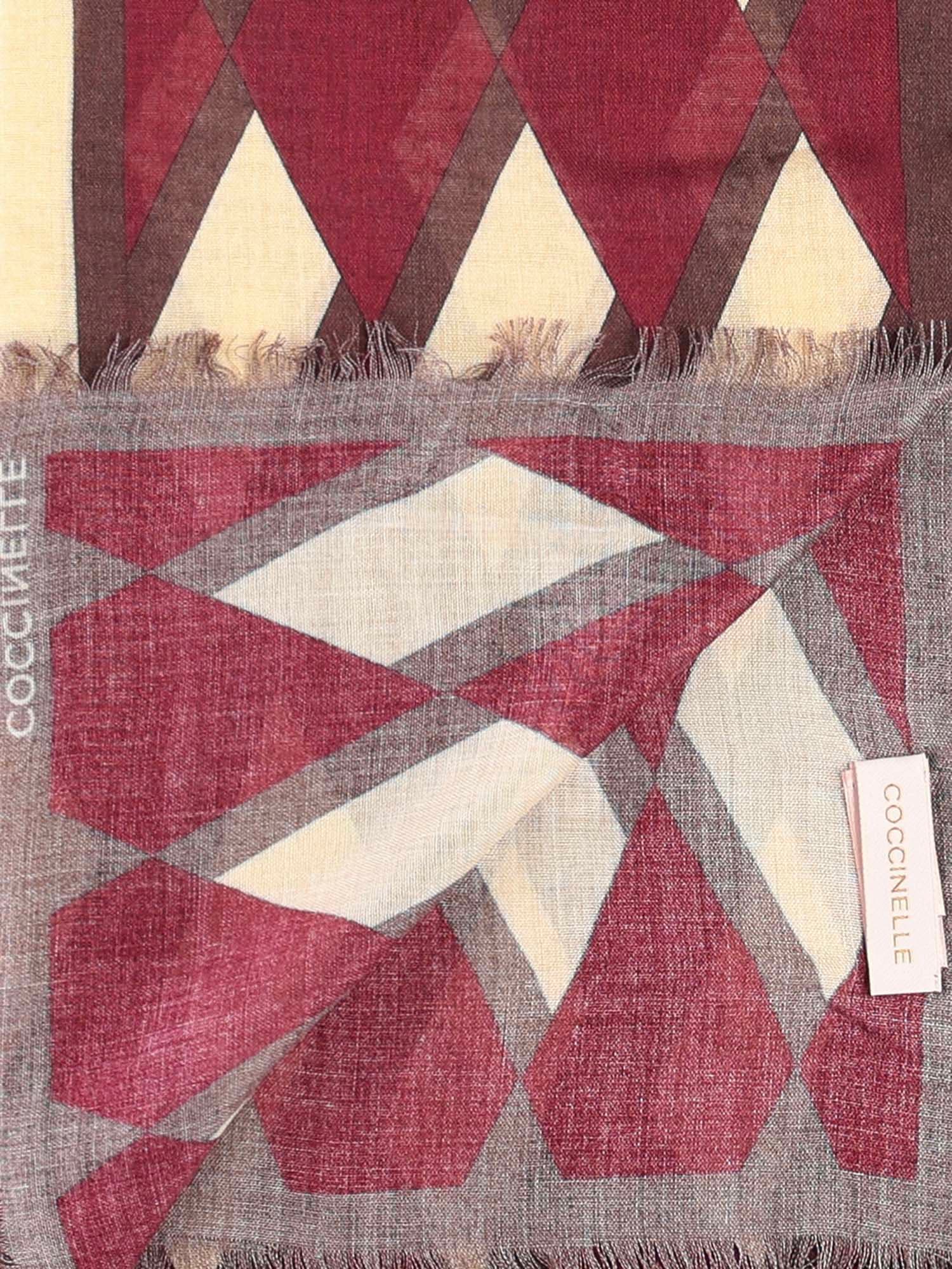 Coccinelle Viscose And Wool Scarf In Brown