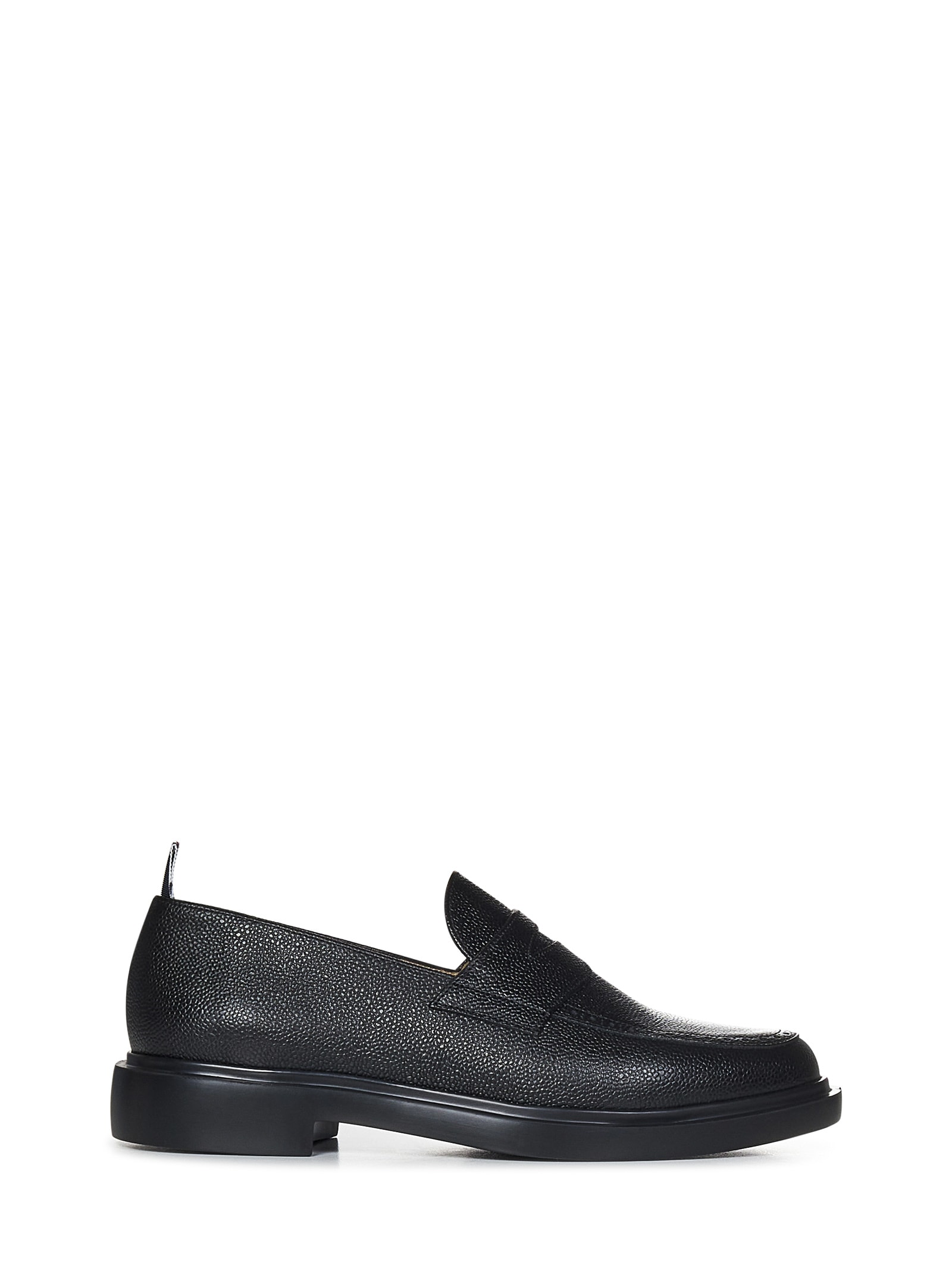 Shop Thom Browne Penny Loafers In Black